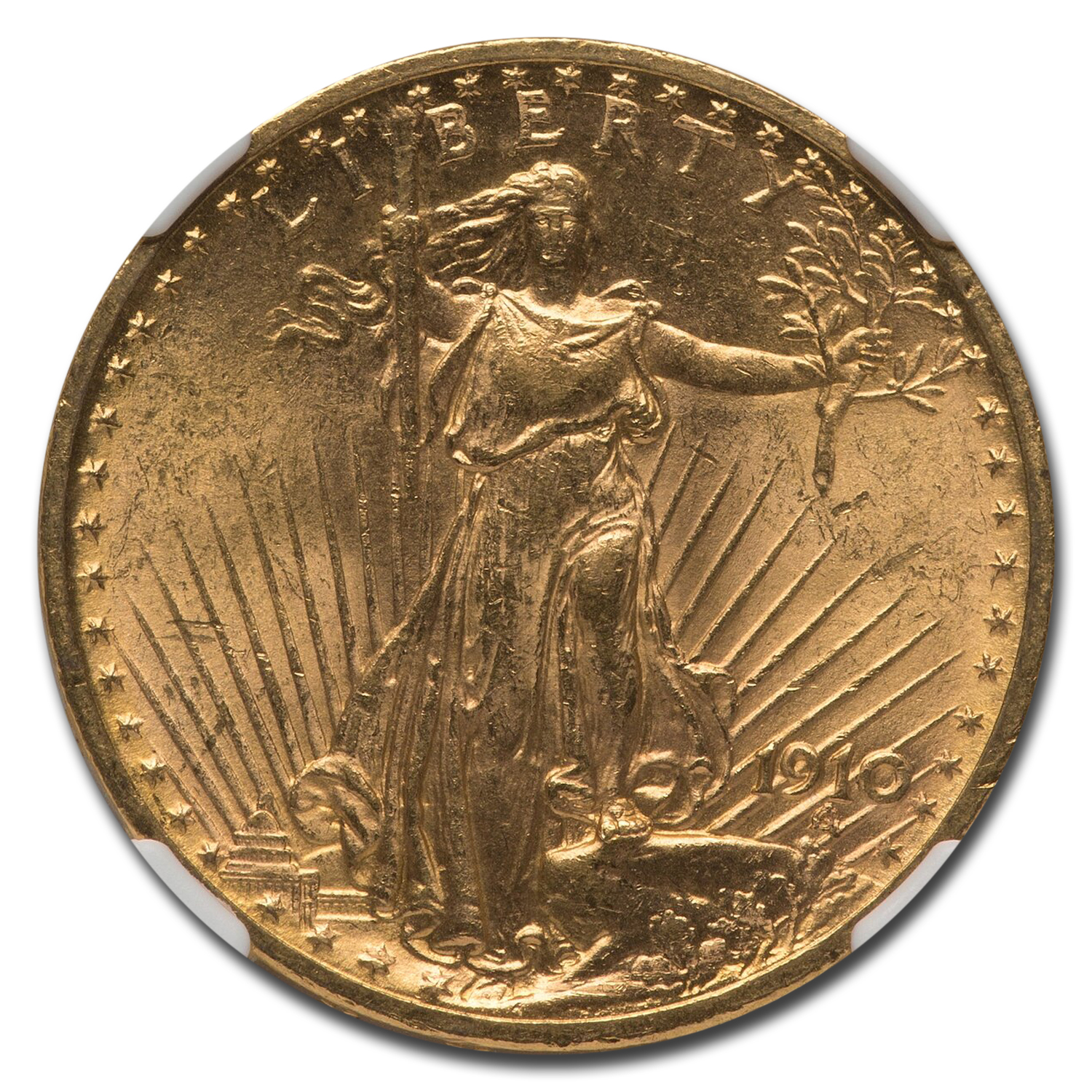 1910 $20 St Gaudens Gold Double Eagle MS-63 NGC