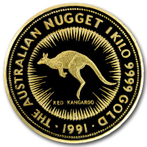 1991 Australia 1 kilo Gold Nugget BU