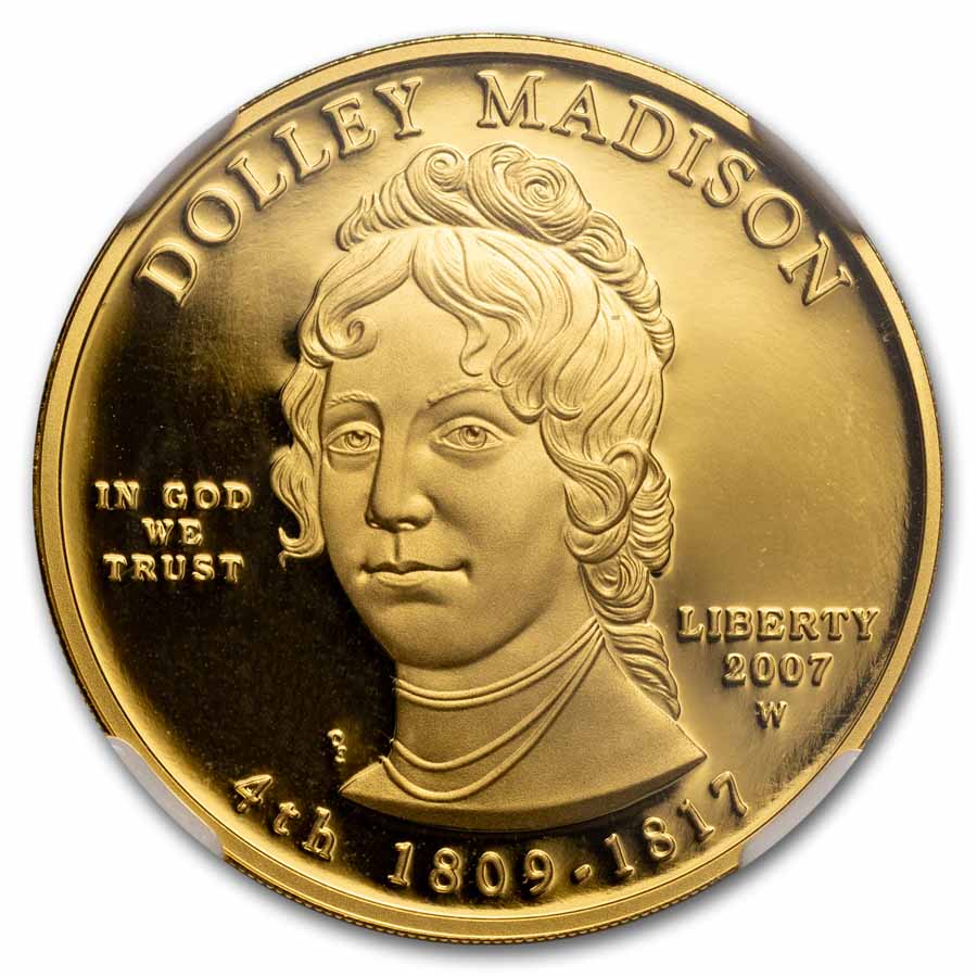 2007-W 1/2 oz Proof Gold Dolley Madison PF-69 NGC