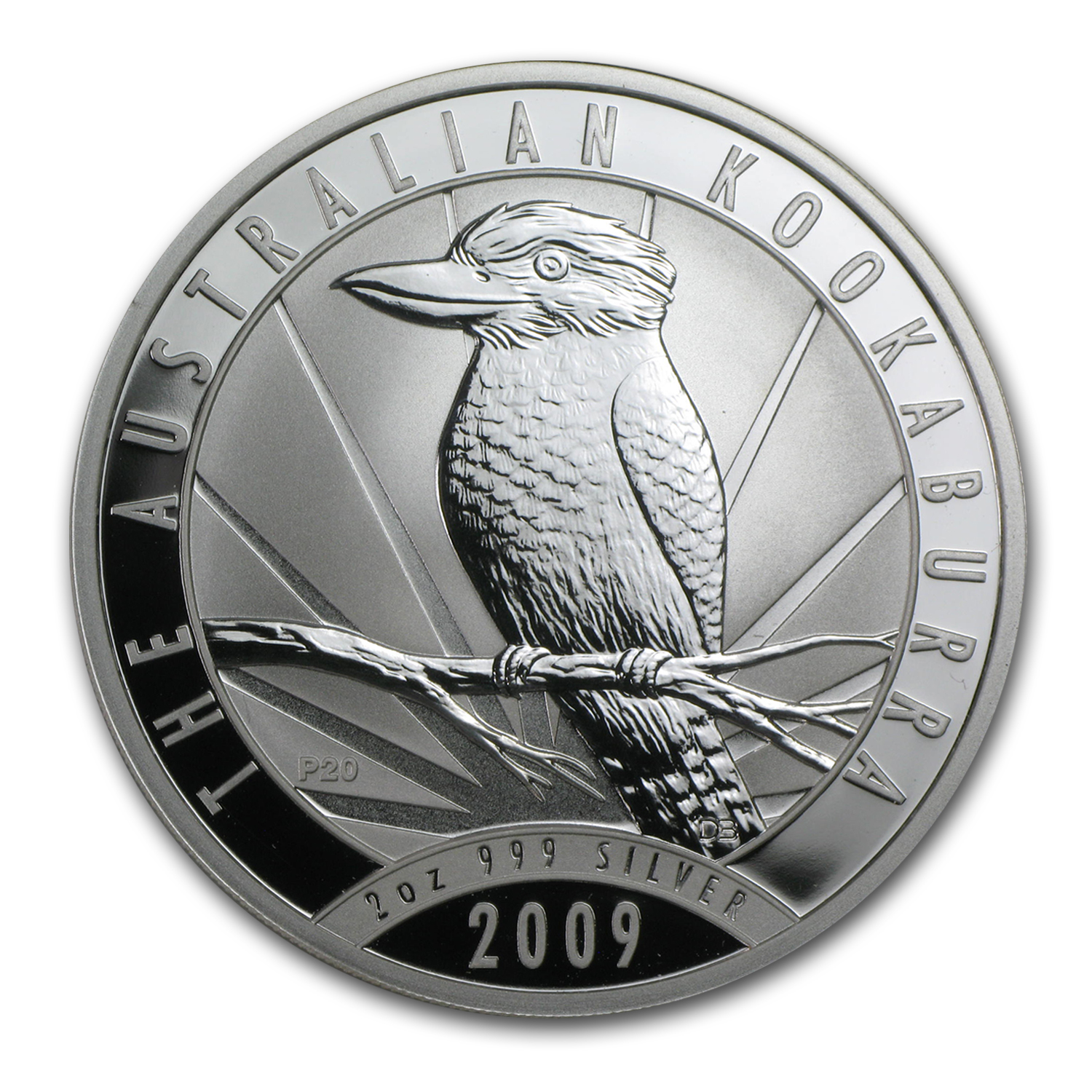 2009 Australia 2 oz Silver Kookaburra BU