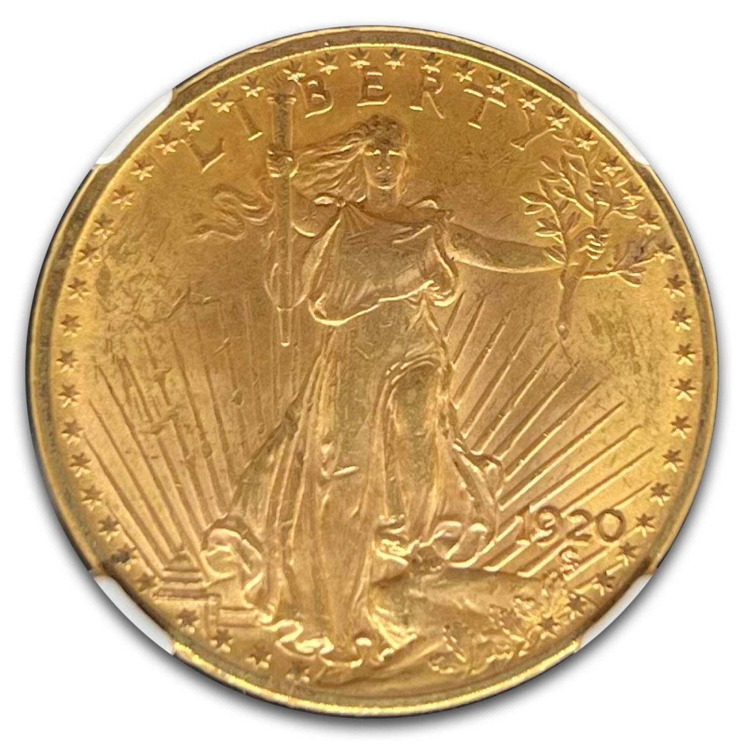 1920 $20 St Gaudens Gold Double Eagle MS-62 NGC