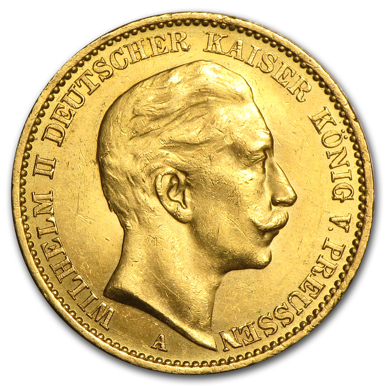1888-1913 Germany Gold 20 Marks Prussia William II BU