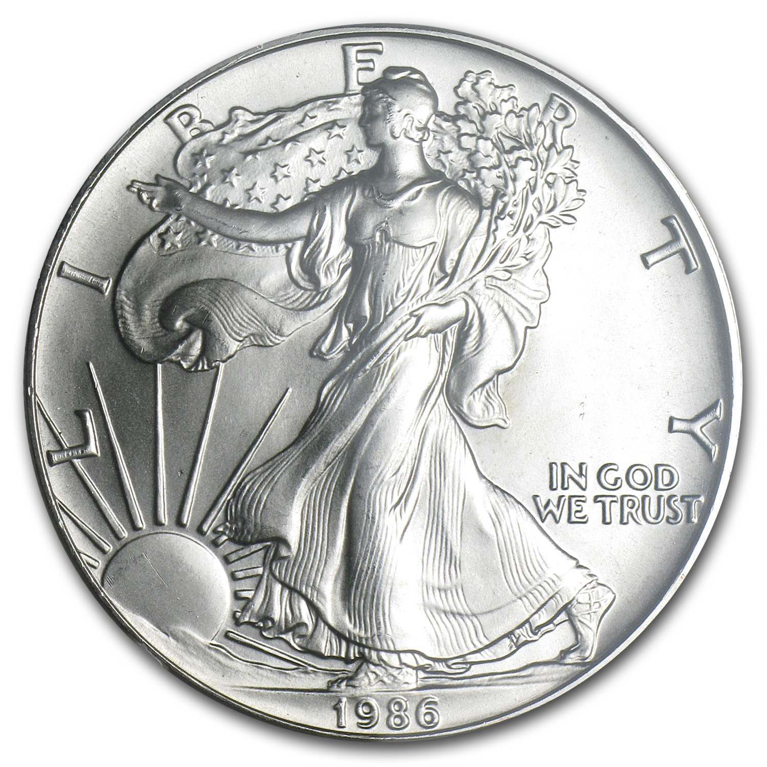 1986 American Silver Eagle MS-69 NGC