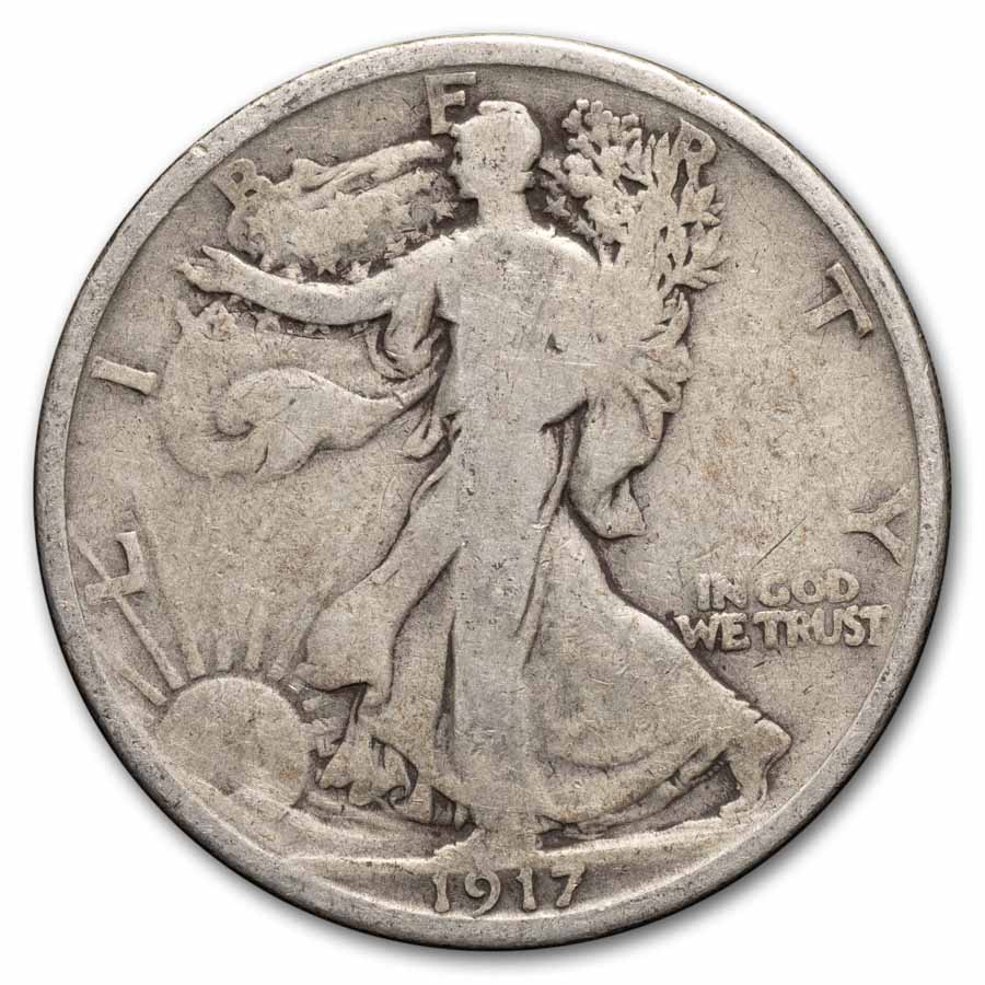 90% 1916-1929 Silver Walking Liberty Halves $10 20-Coin Roll