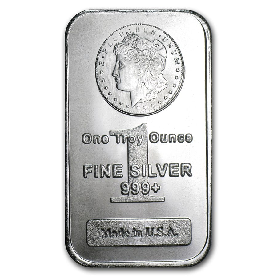 1 oz Silver Bar - Morgan Design (Secondary Market)