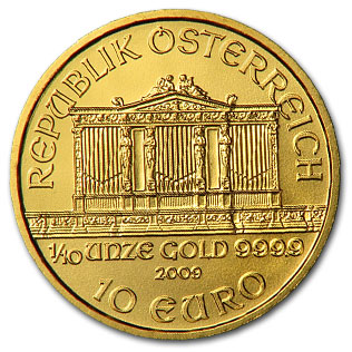 2009 Austria 1/10 oz Gold Philharmonic BU
