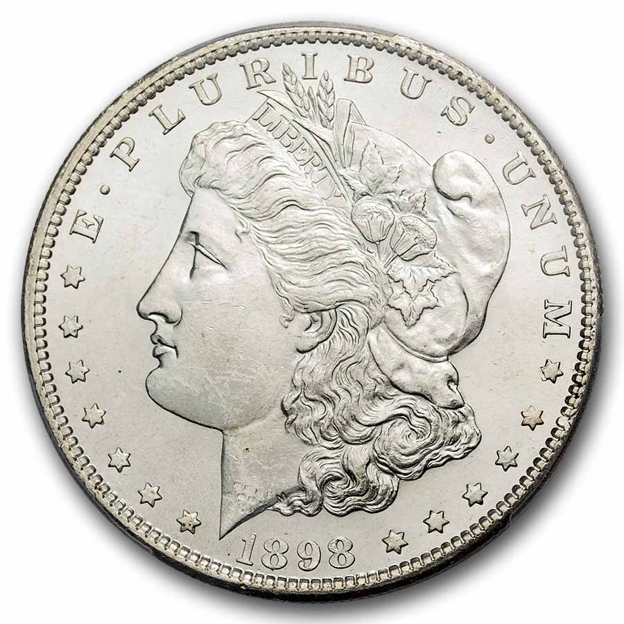 1898-S Stage Coach Silver Dollar BU PCGS