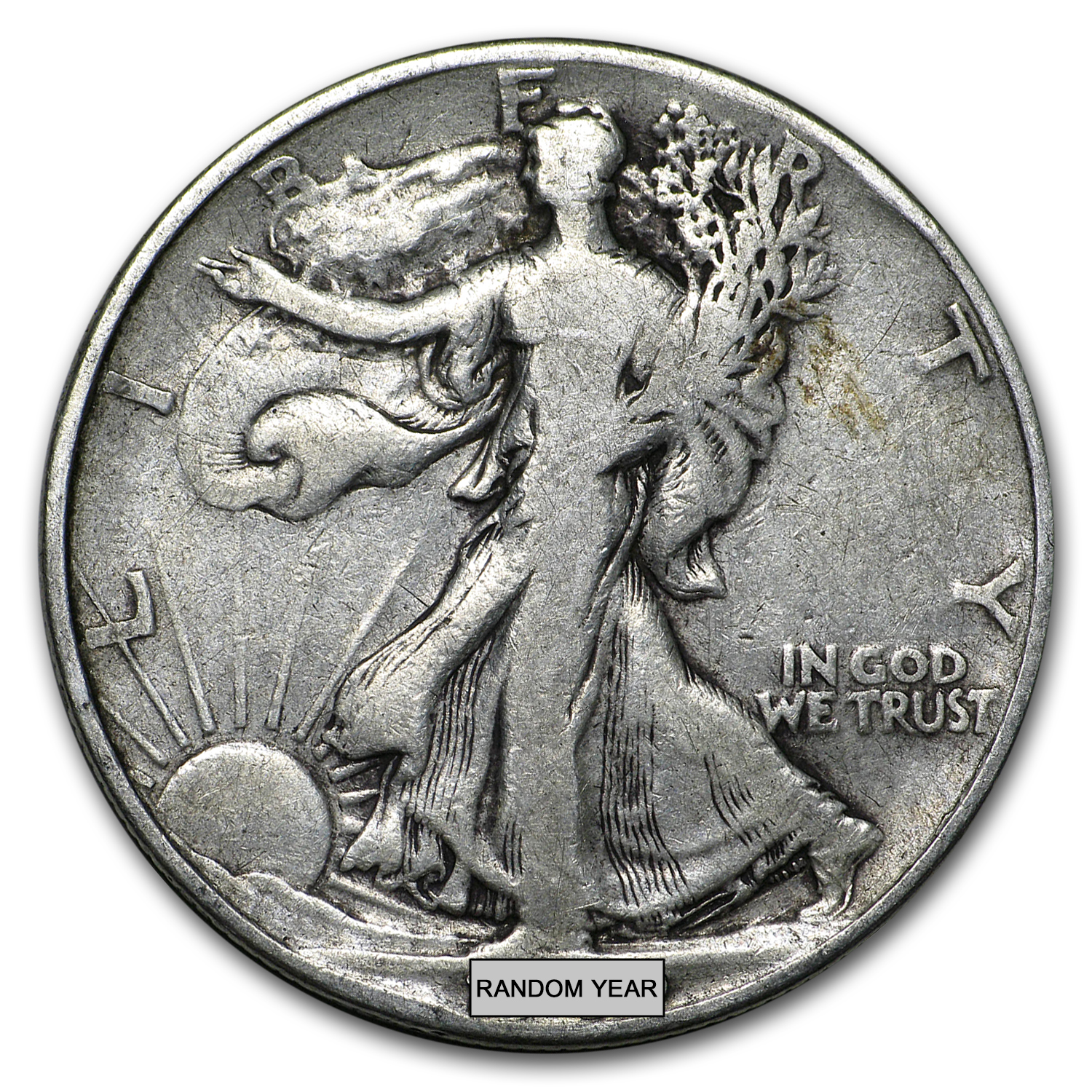 90% Silver Walking Liberty Half Dollars $100 Face Value Bag