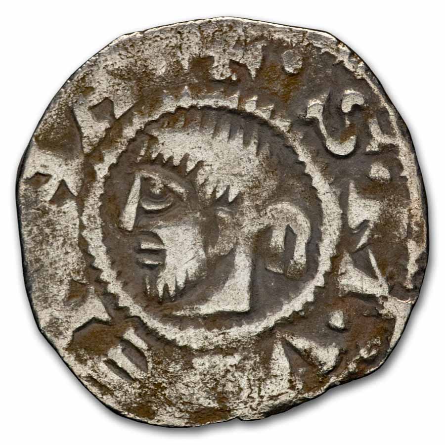1100-1300s AD France Archbishops of Vienne AR Silver Denier XF