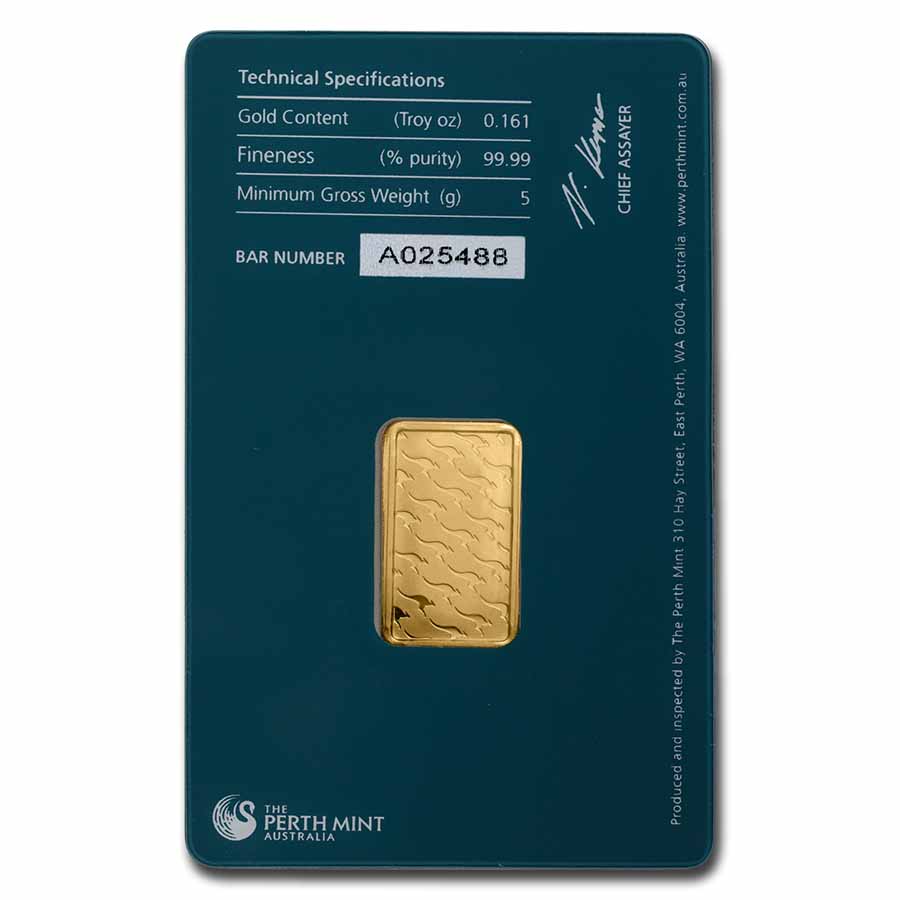 5 gram Gold Bar - Perth Mint (Classic, Green Assay)