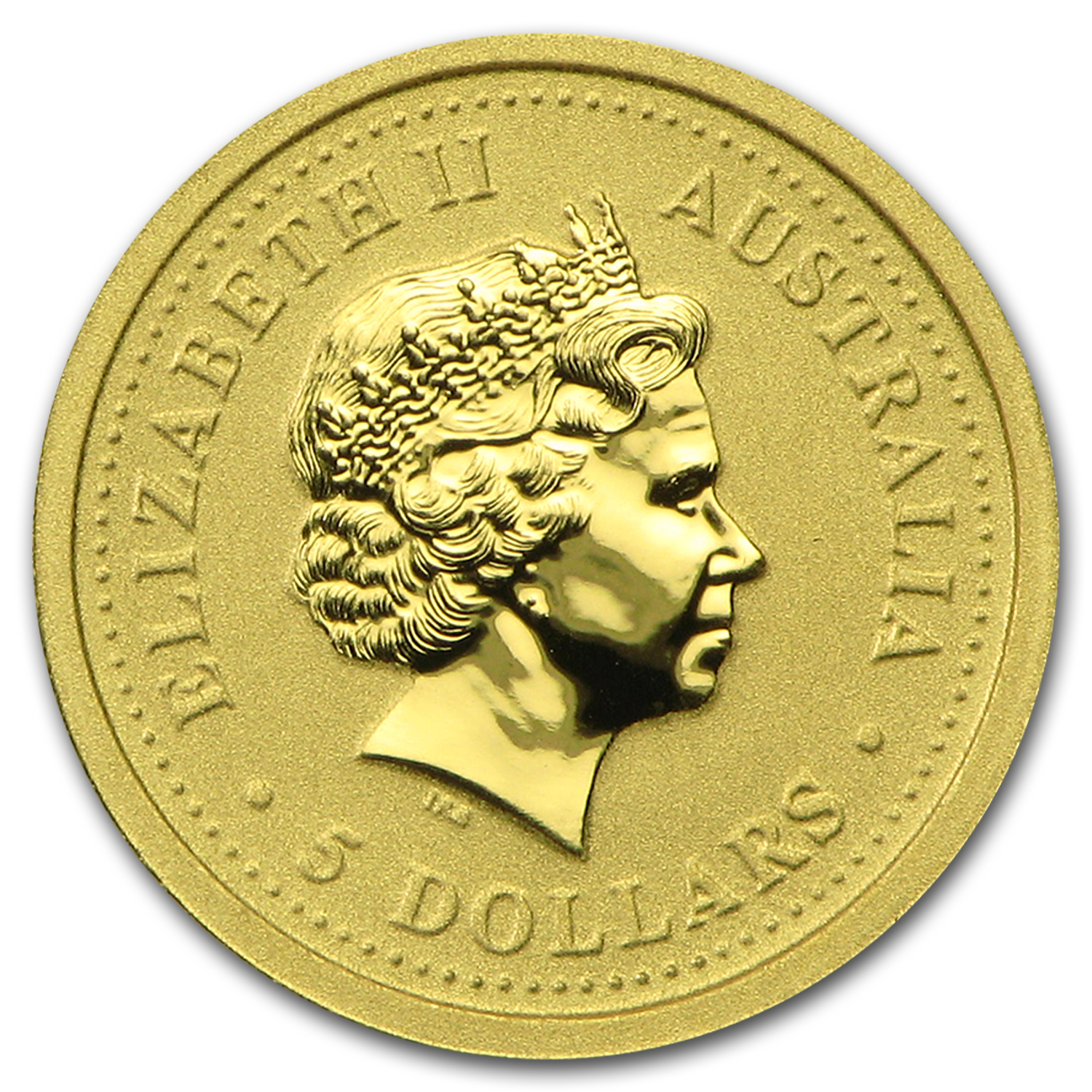 2004 Australia 1/20 oz Gold Lunar Monkey BU (SI, Colorized)