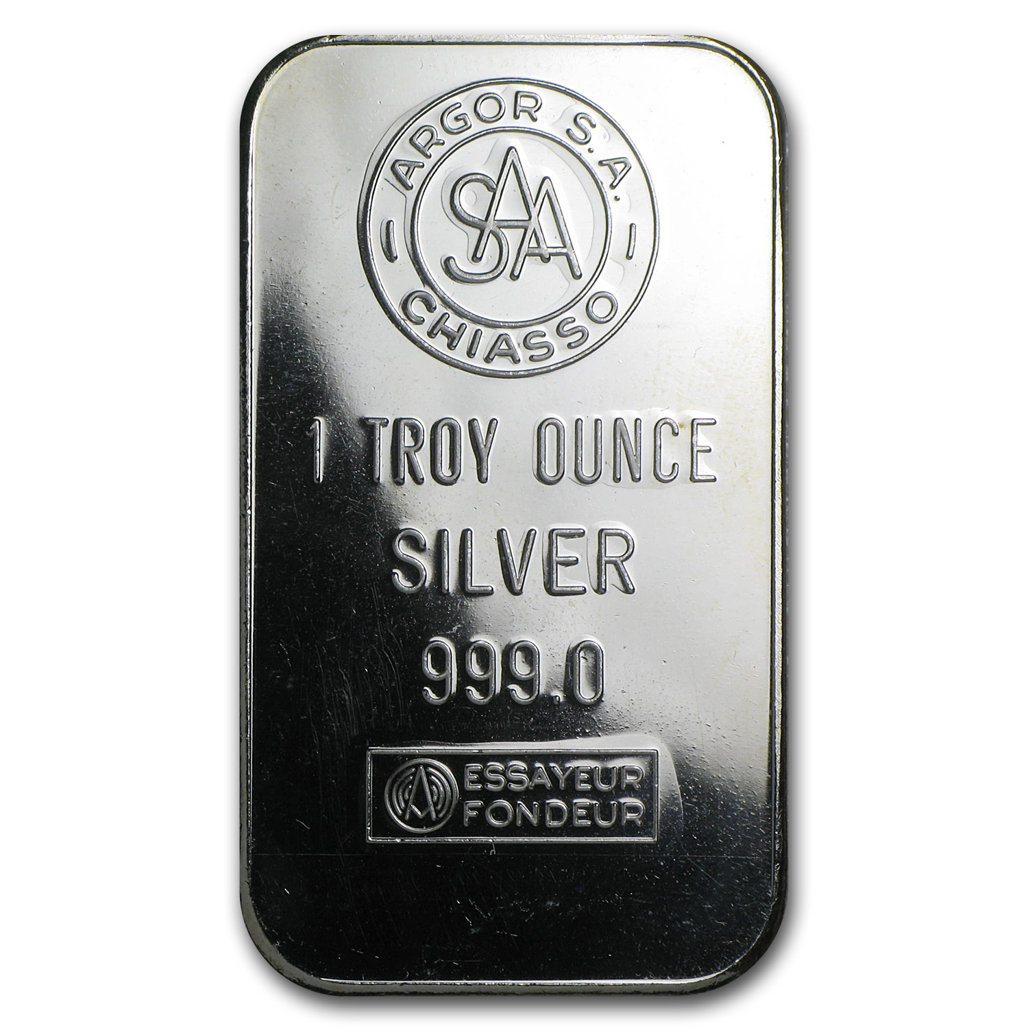 1 oz Silver Bar - Argor S. A. Chiasso