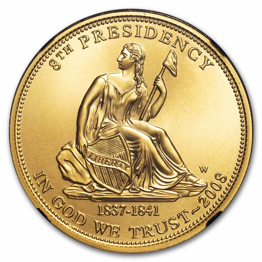 2008-W 1/2 oz Gold Van Buren's Liberty MS-70 NGC