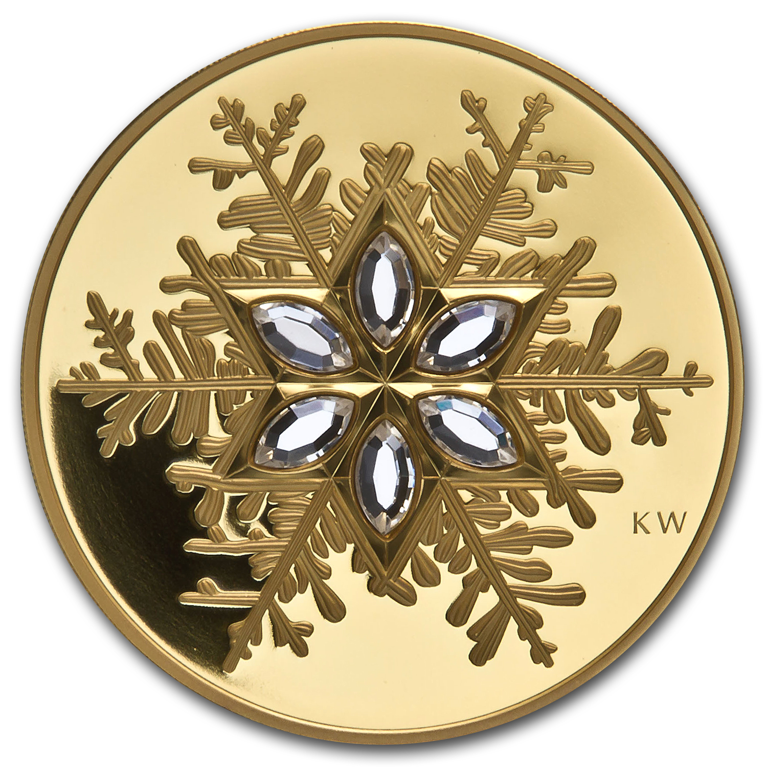 2006 Canada Proof Gold $300 Crystal Snowflake