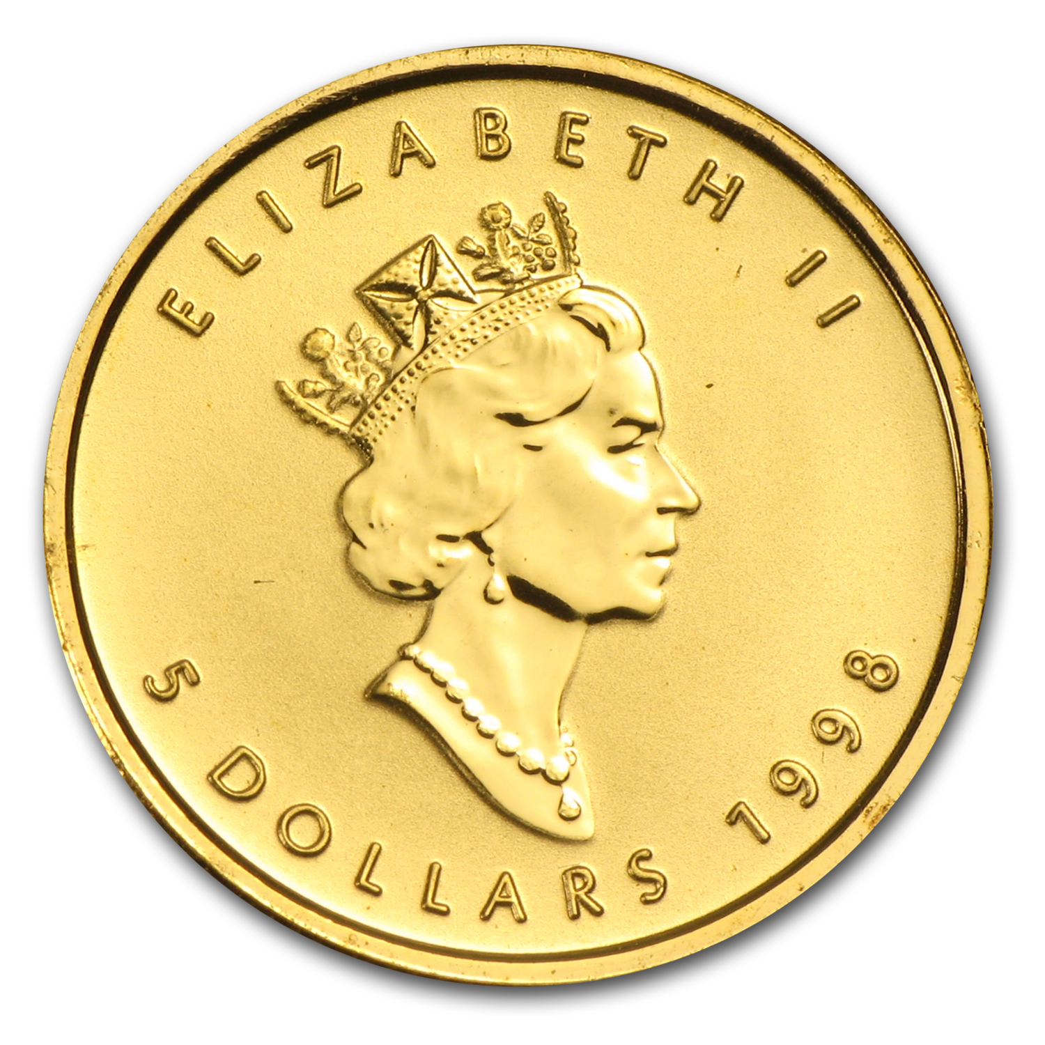 1998 Canada 1/10 oz Gold Maple Leaf BU (Family of Eagles Privy)