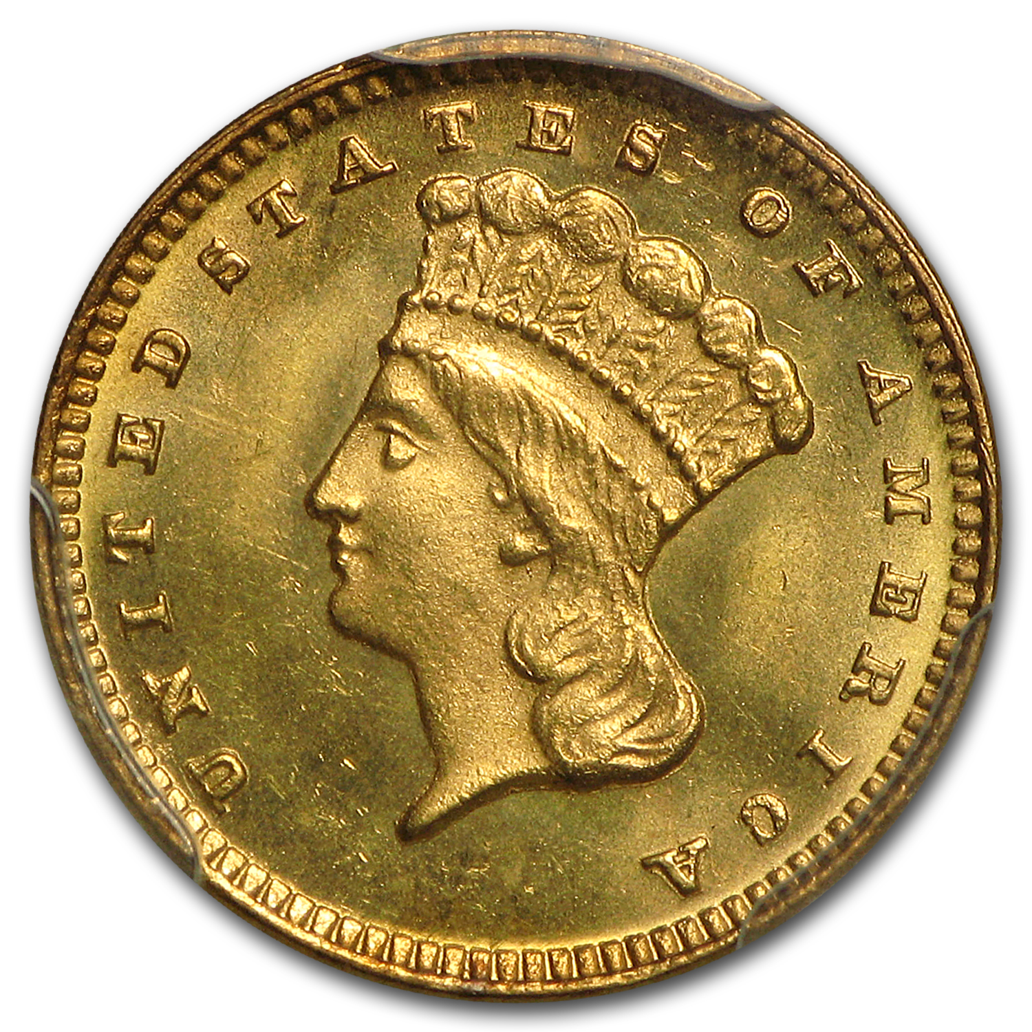 $1 Indian Head Gold Dollar Type 3 MS-65 NGC/PCGS