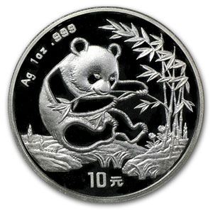 1994 China 1 oz Silver Panda Small Date BU (Sealed)