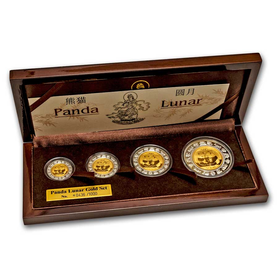 2009 China 4-Coin Gold/Silver Panda Lunar Ox Prestige Proof Set