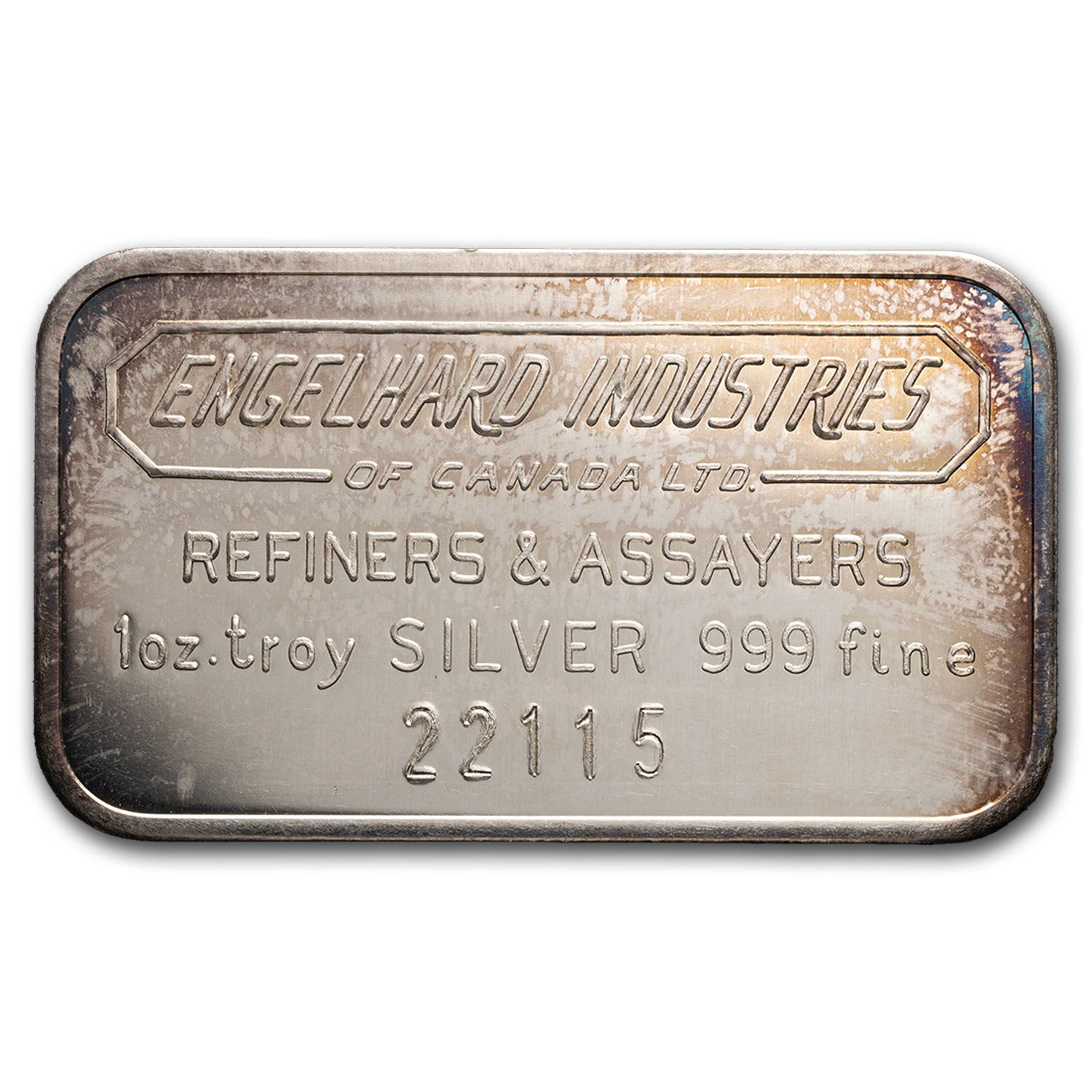 1 oz Engelhard Industries Silver Bar (Wide, Canada, Smooth)