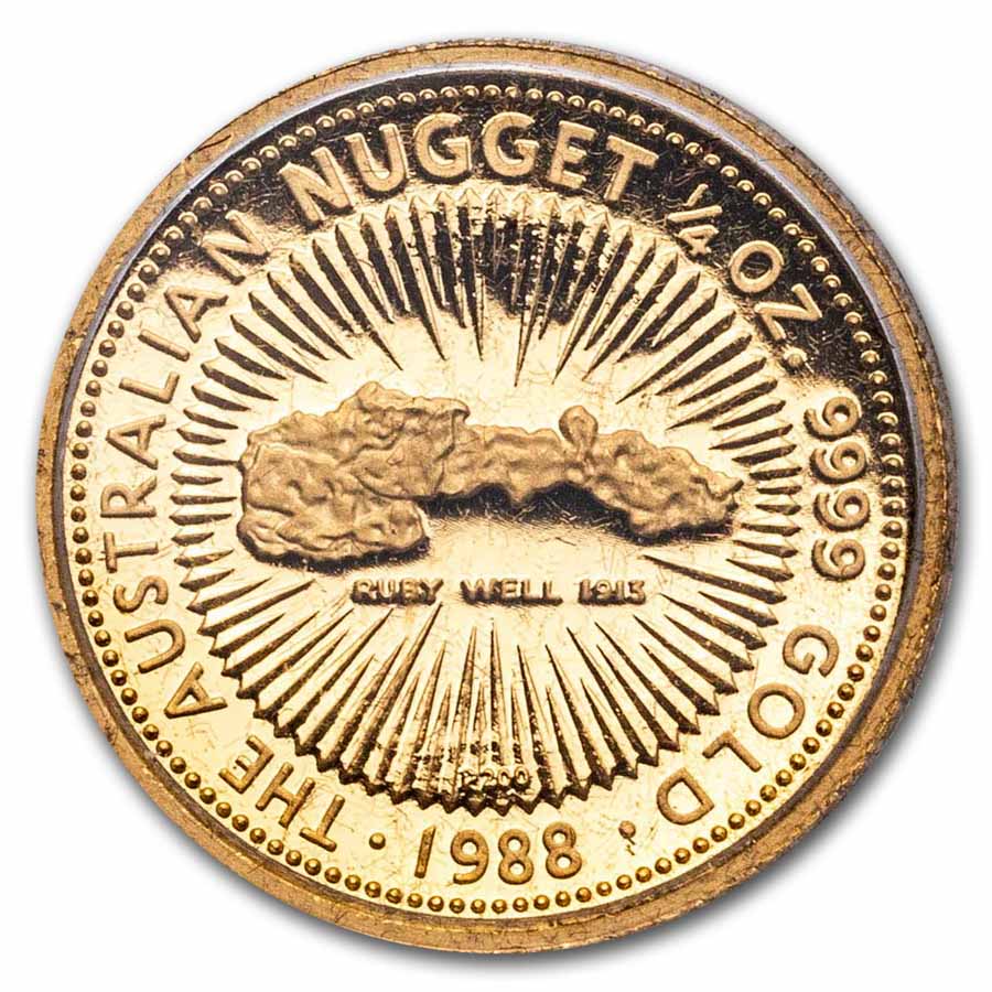 1988 Australia 1/4 oz Proof Gold Nugget