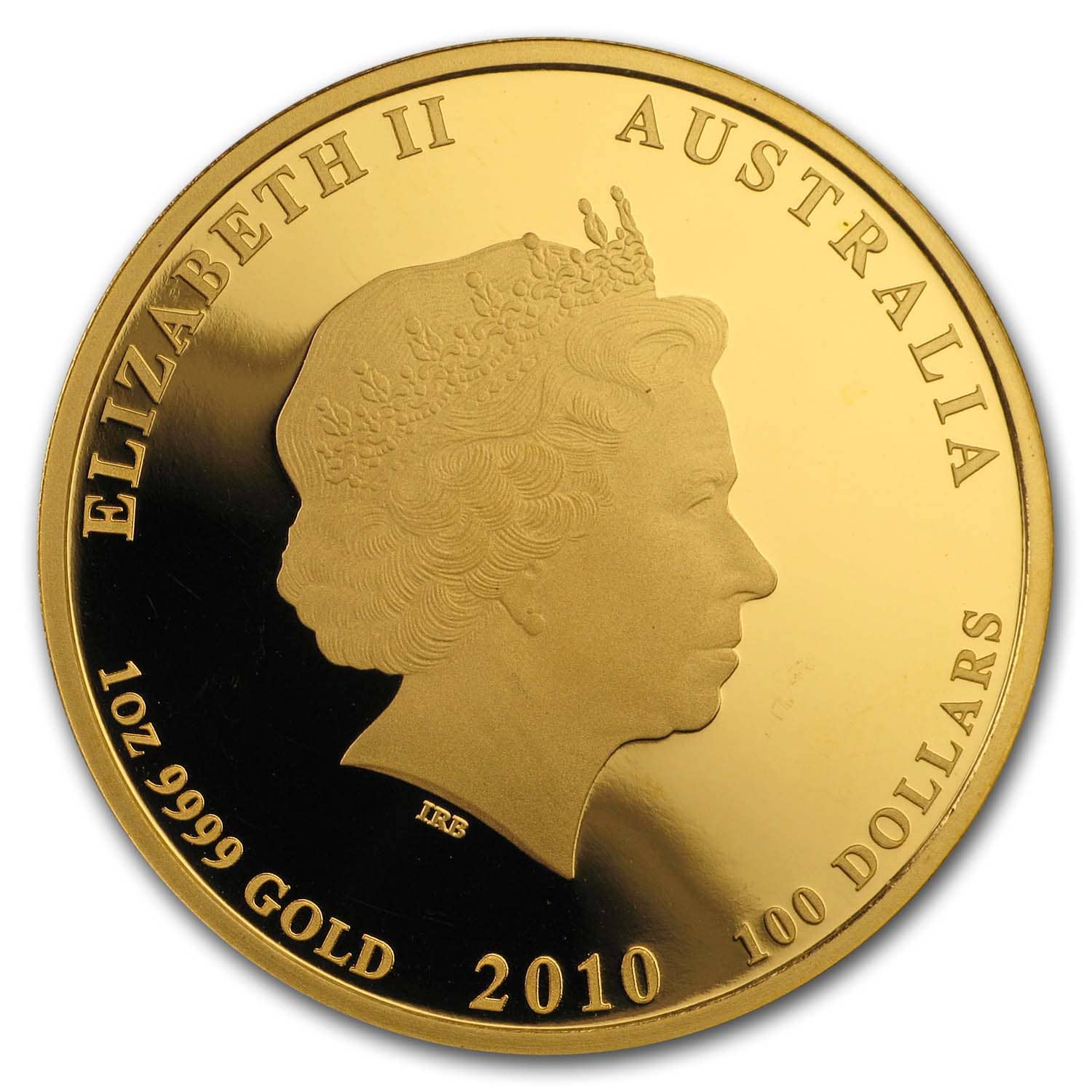 2010 Australia 1 oz Gold Lunar Tiger Proof (Series II)