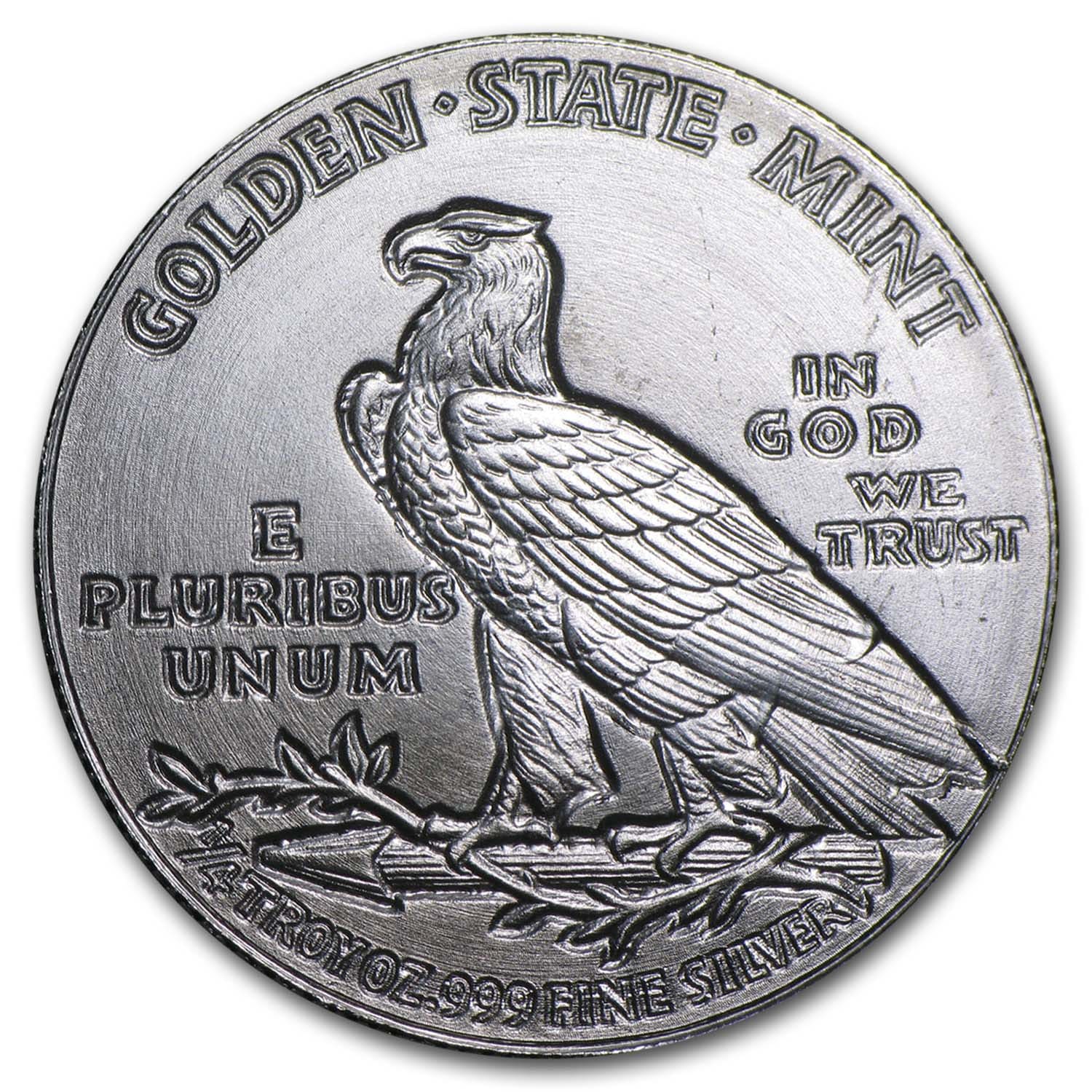 1/4 oz Silver Round - Incuse Indian