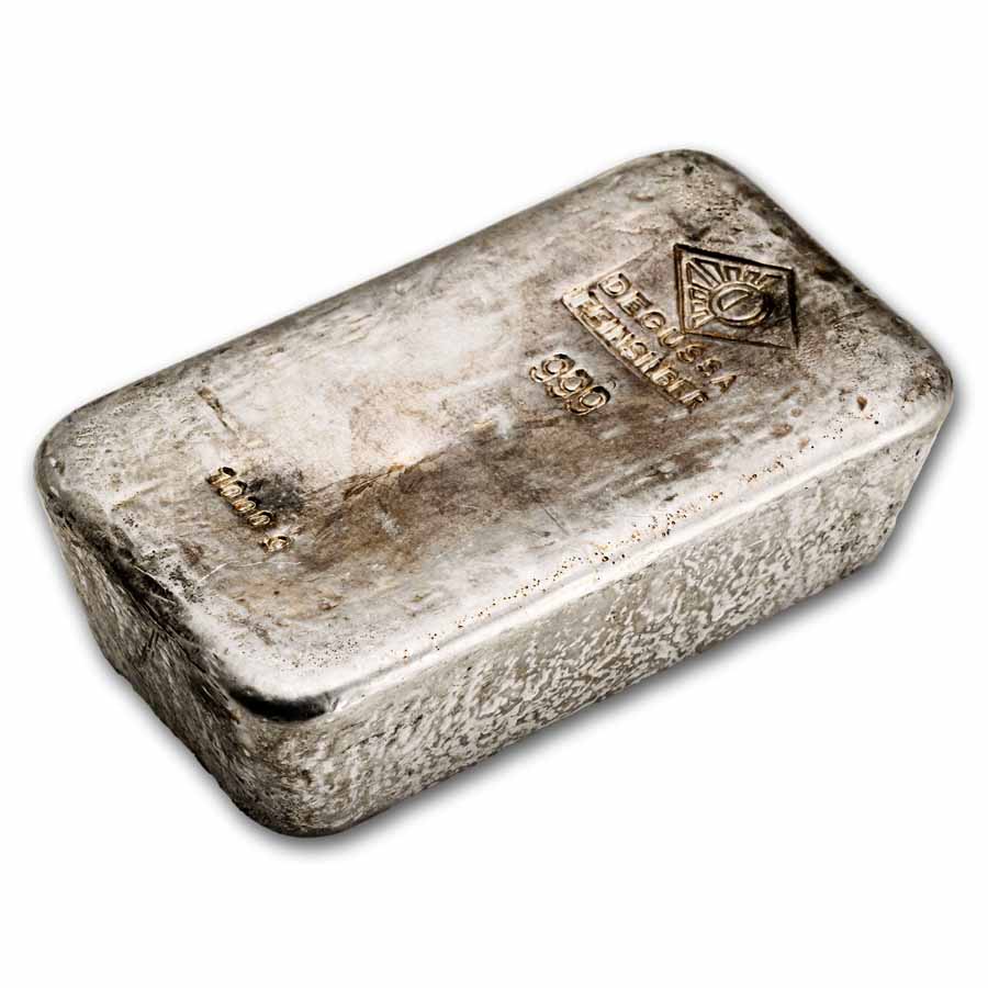 1 kilo Silver Bar - Degussa Feinsilber (1000 Grams)