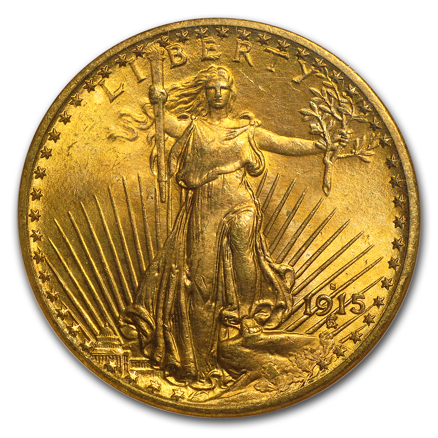 1915-S $20 St Gaudens Gold Double Eagle MS-65 NGC