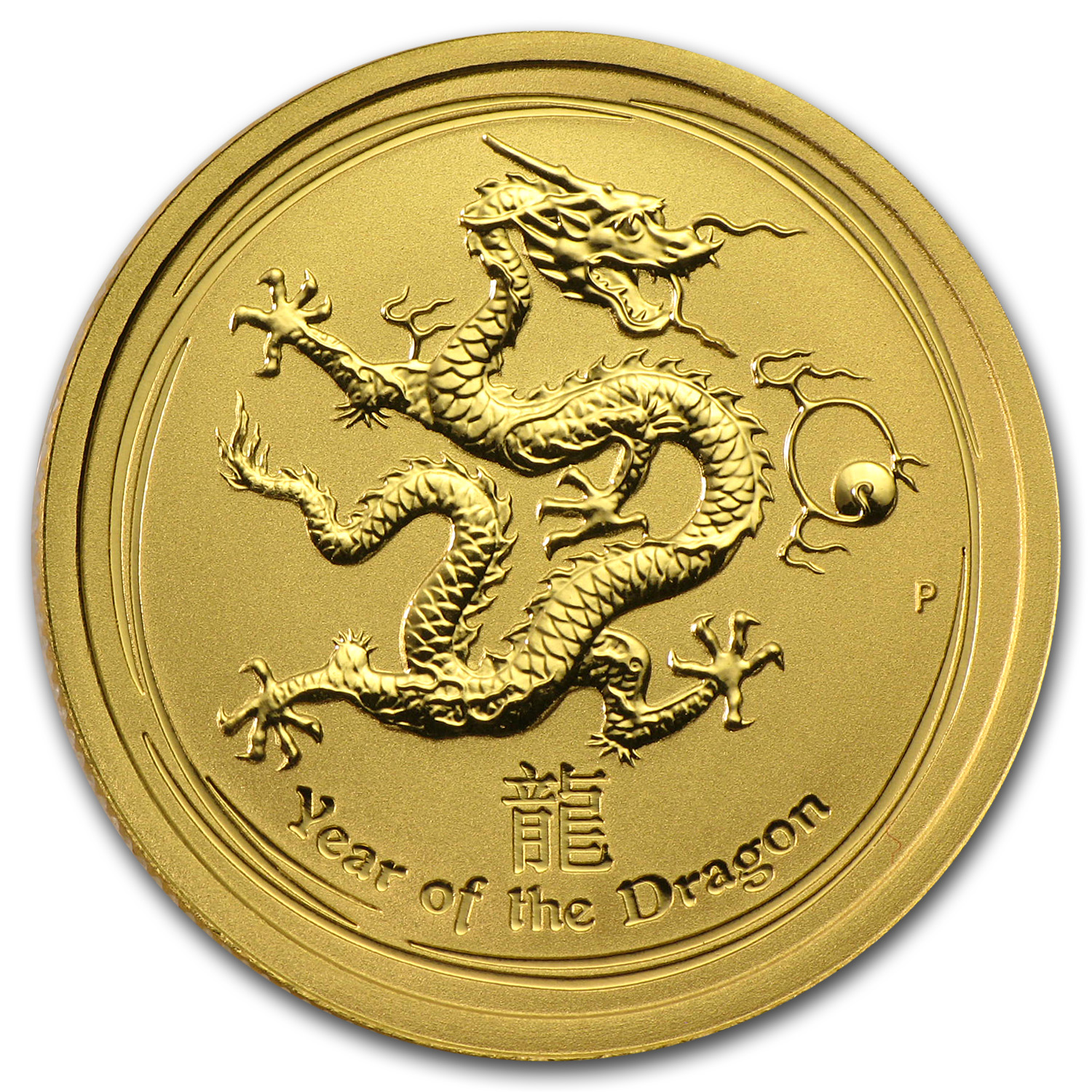 2012 Australia 1/4 oz Gold Lunar Dragon BU (Series II)
