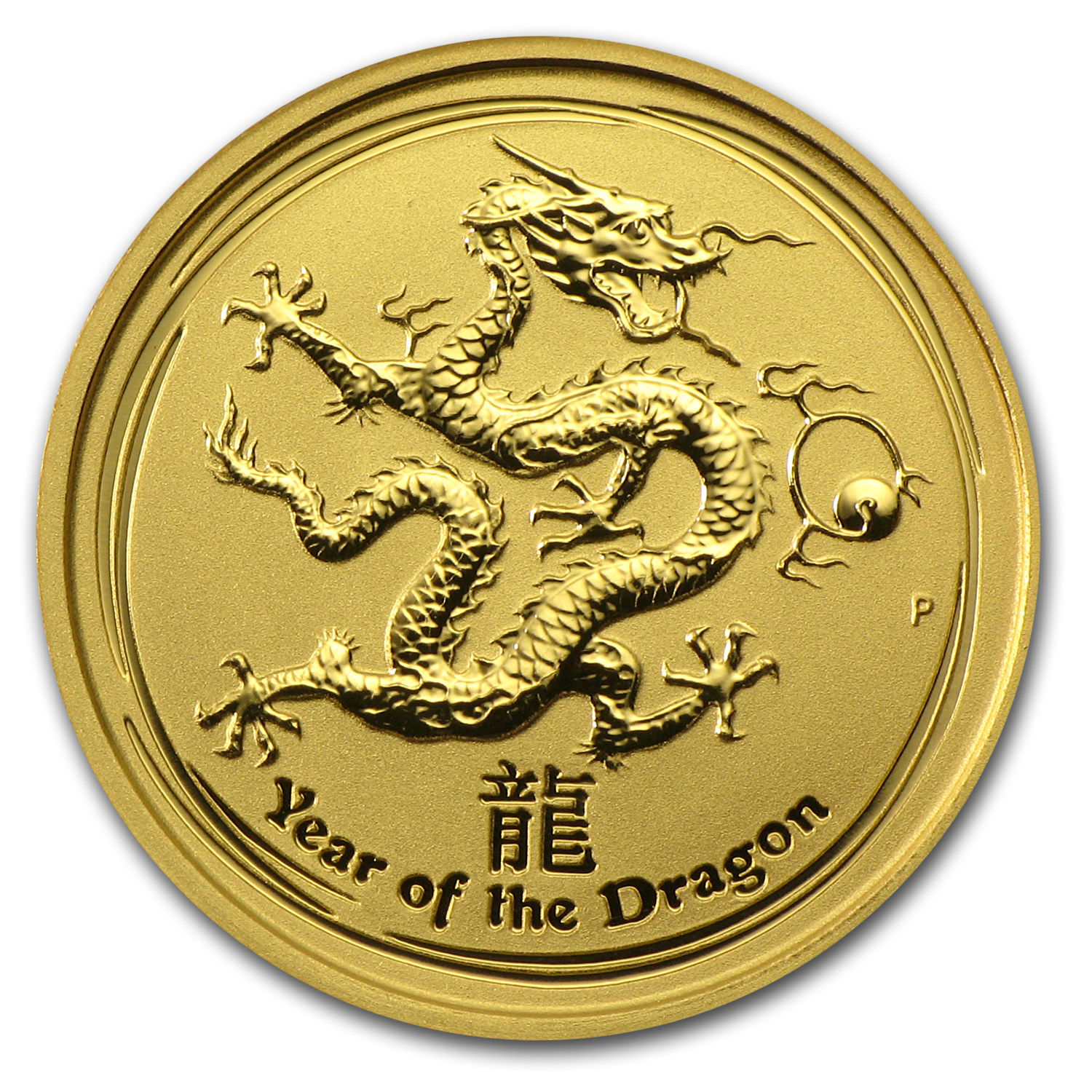 2012 Australia 1/10 oz Gold Lunar Dragon BU (Series II)