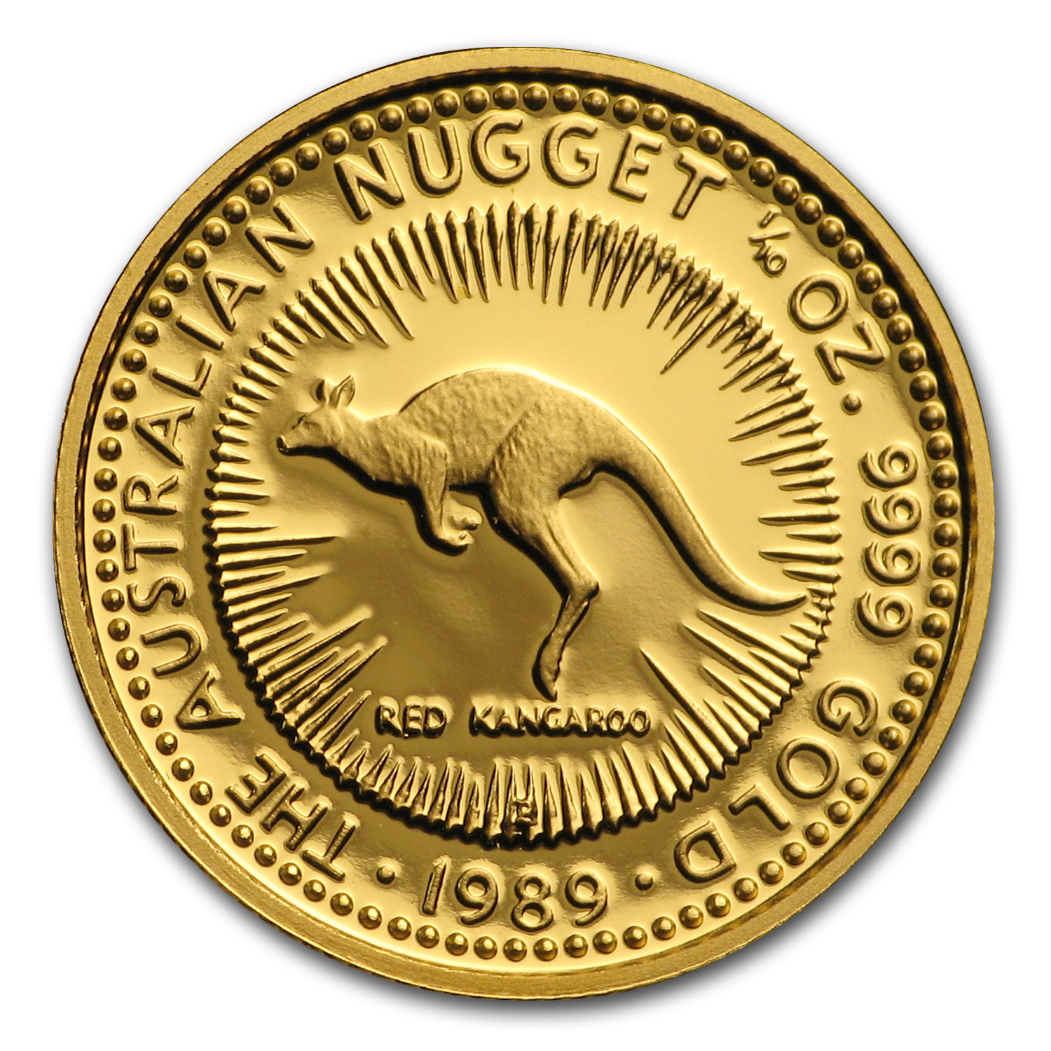 1989 Australia 1/10 oz Proof Gold Nugget