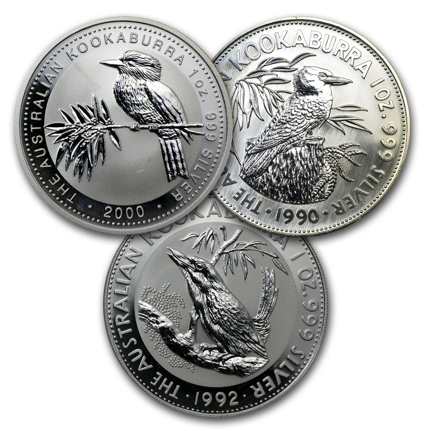Australia 1 oz Silver Kookaburra BU (Random Year) Abrasions