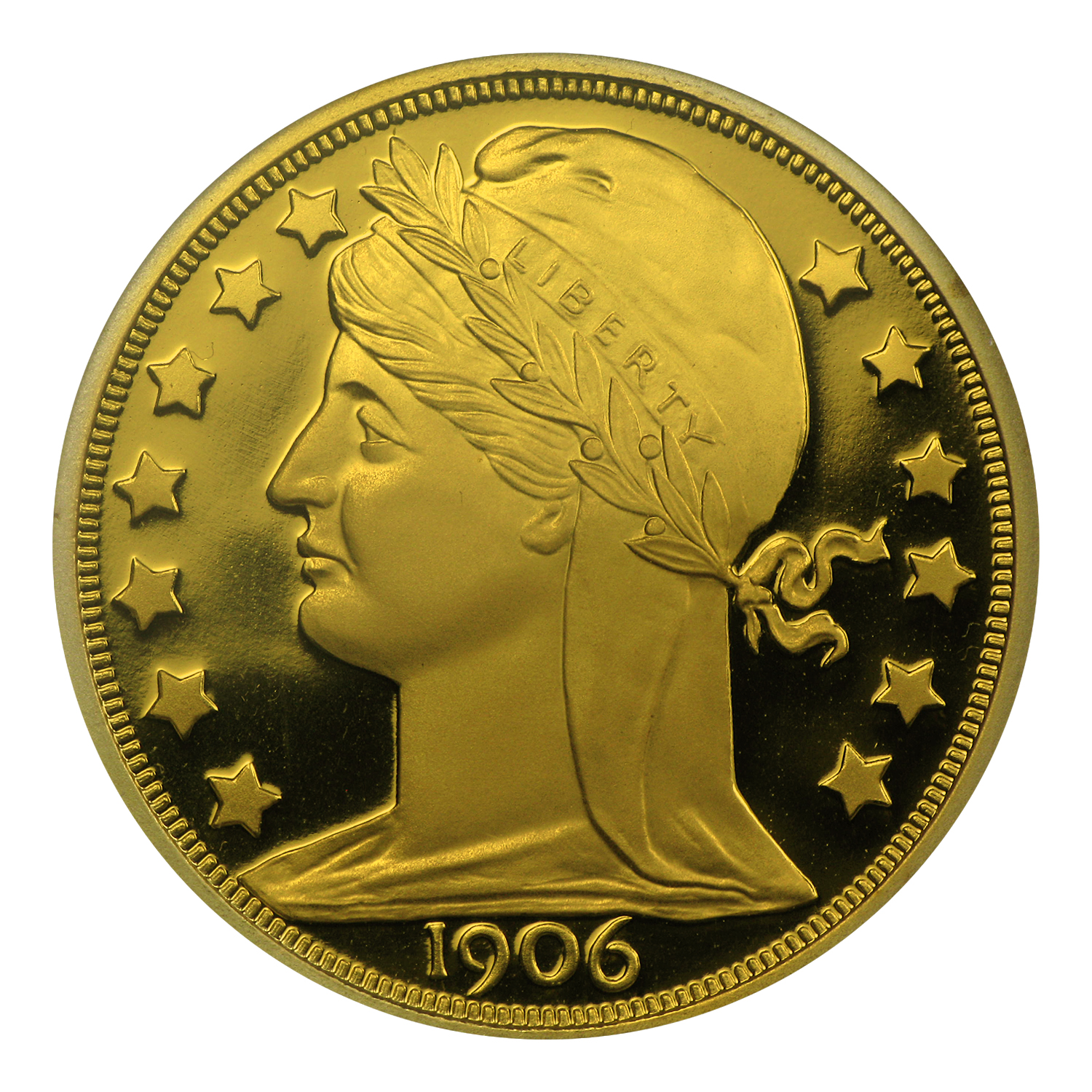 1 oz Proof Gold Round - 1906 Pattern Double Eagle UCAM NGC