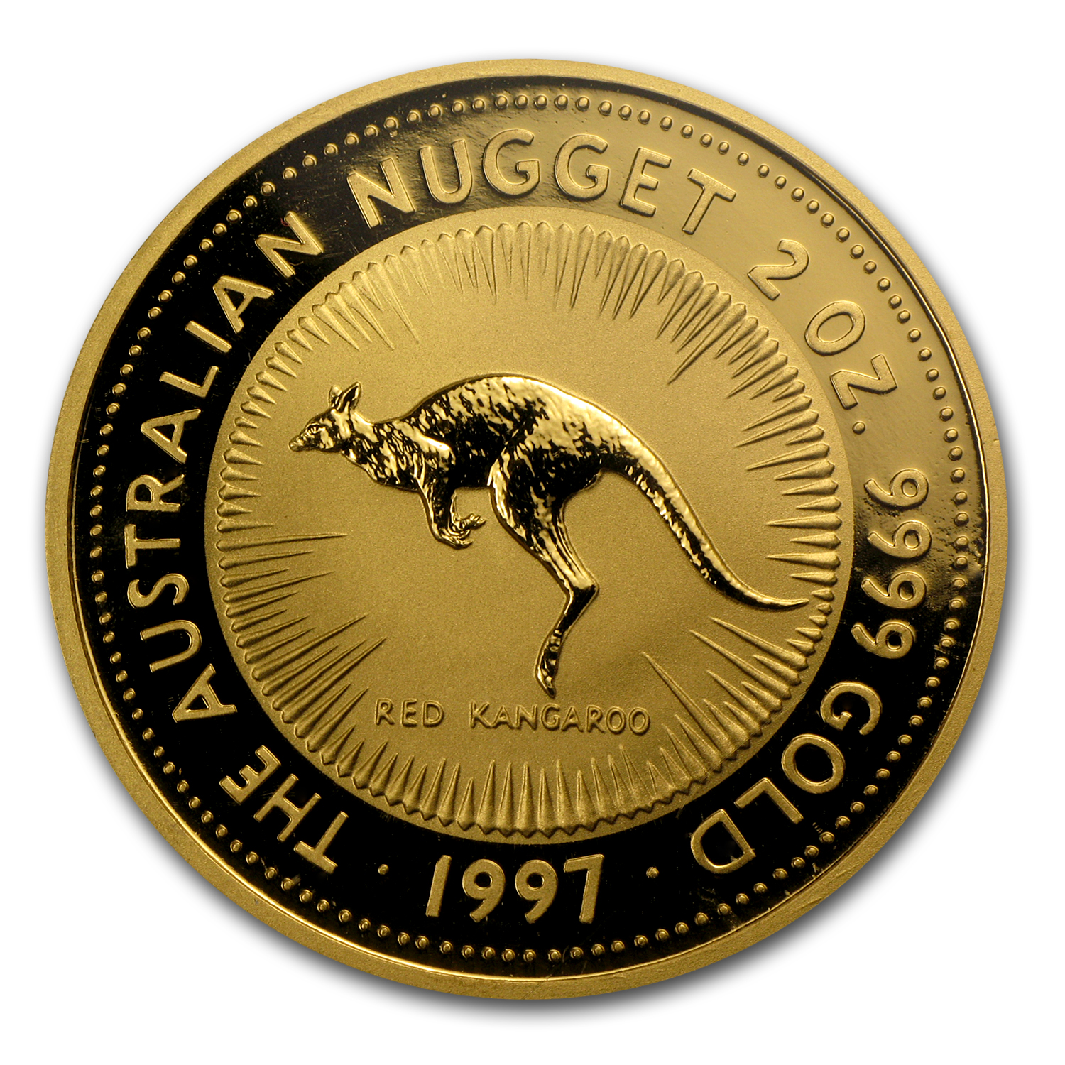 1997 Australia 2 oz Gold Nugget BU