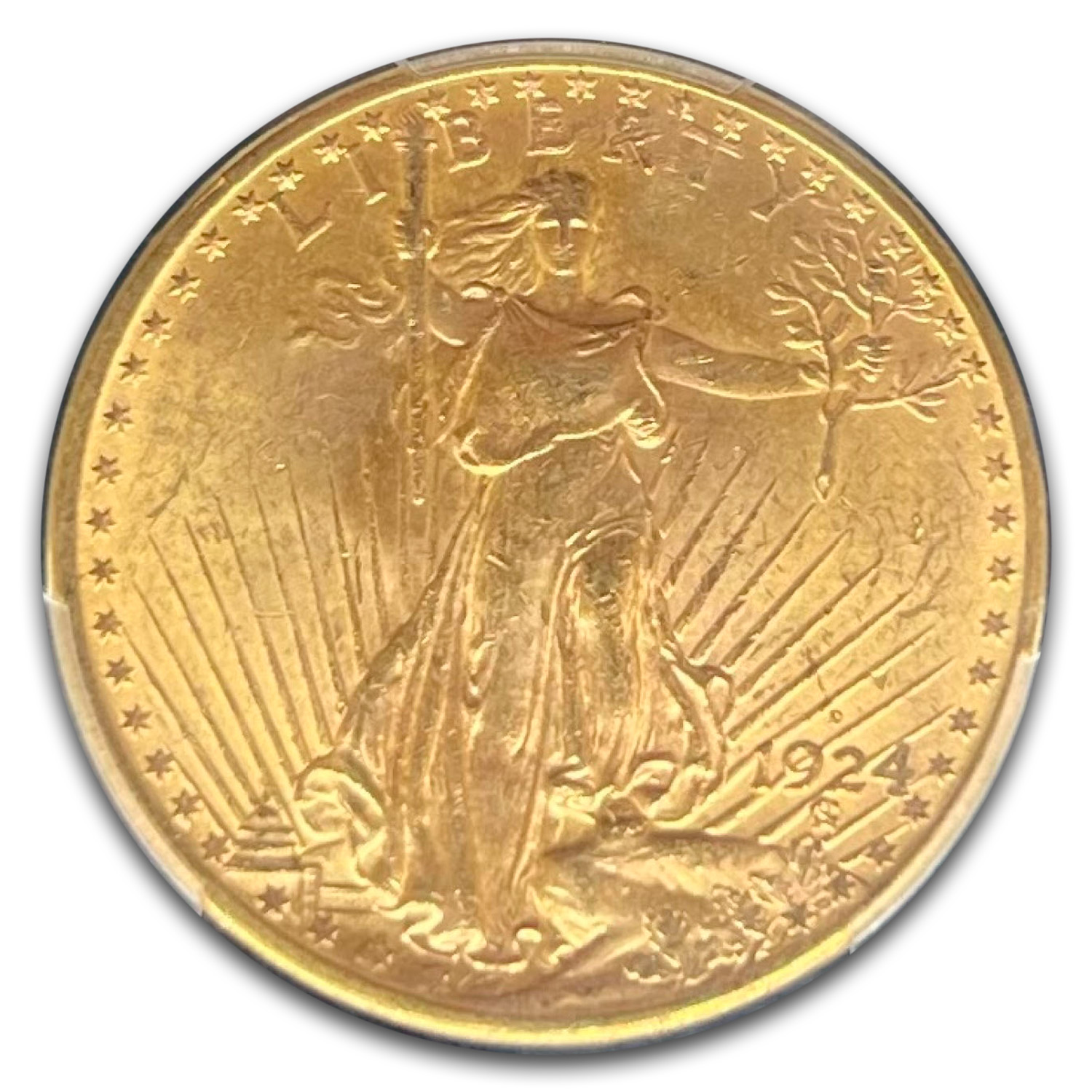 1924-D $20 St Gaudens Gold Double Eagle MS-63 PCGS