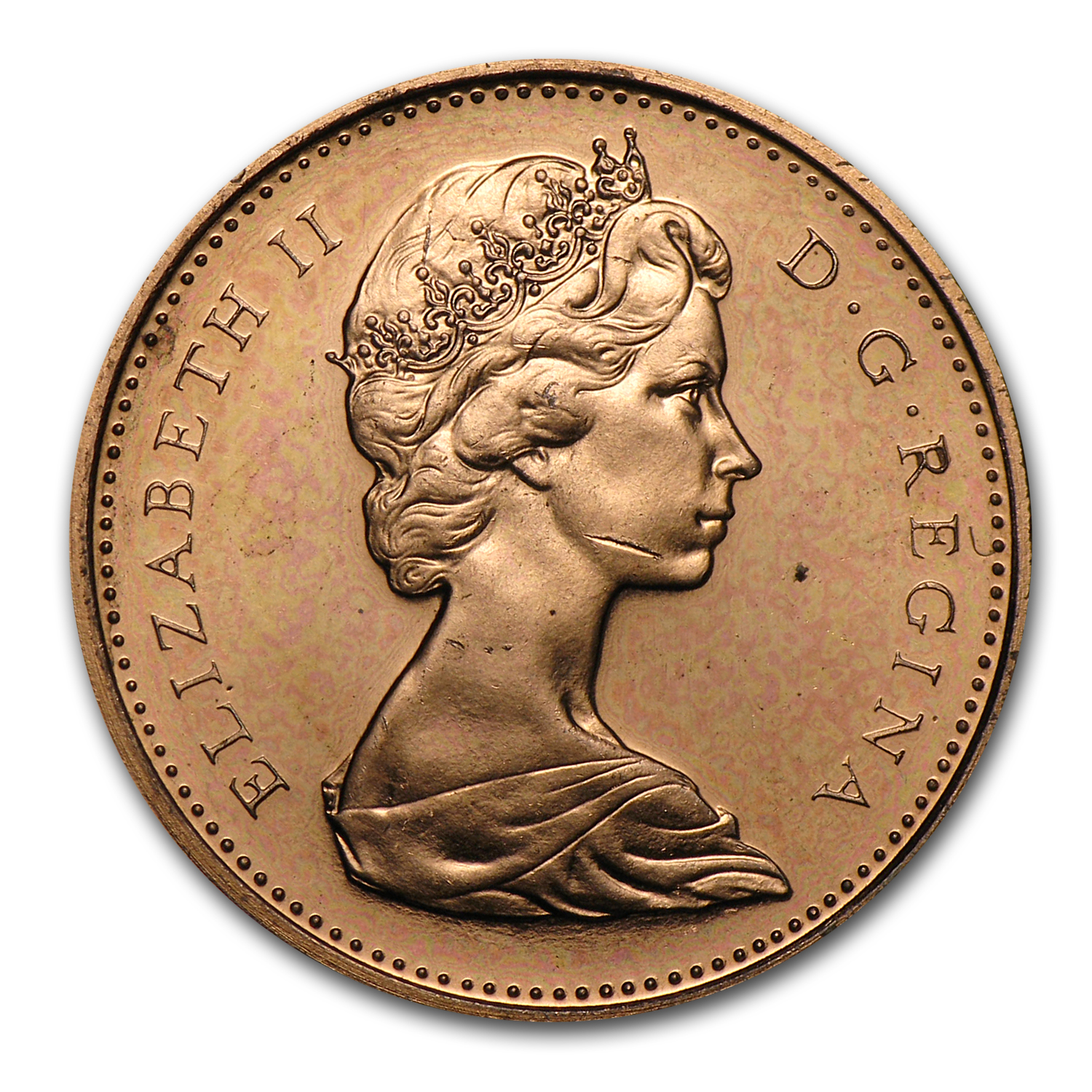1967 Canada Copper Cent Flying Dove BU/Prooflike
