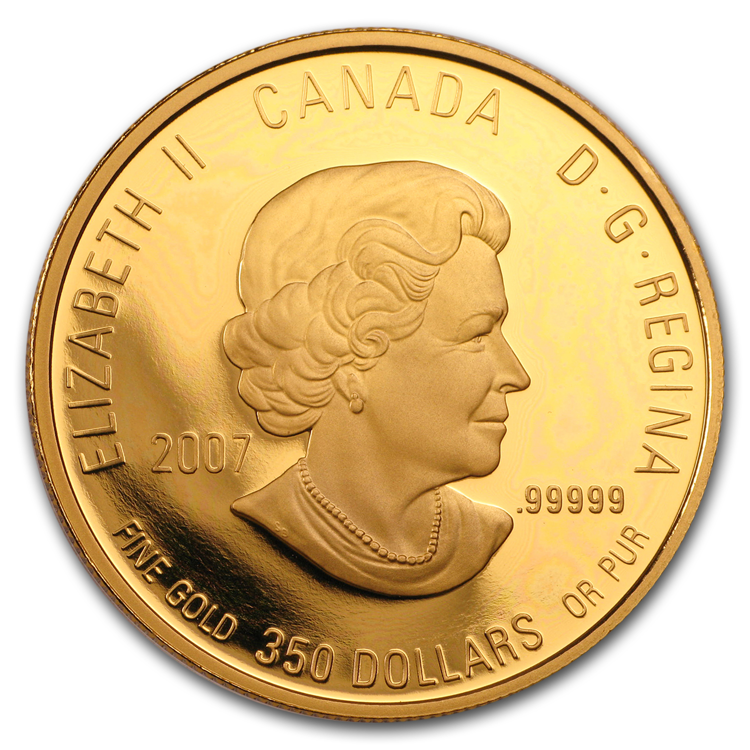 2007 Canada Proof Gold $350 Purple Violet (No Box)
