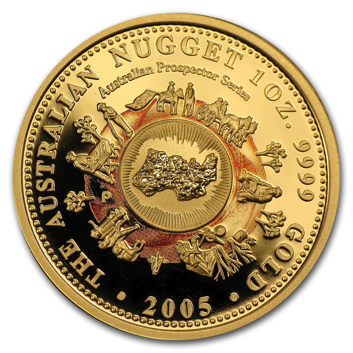 2005 Australia 1 oz Proof Gold Nugget