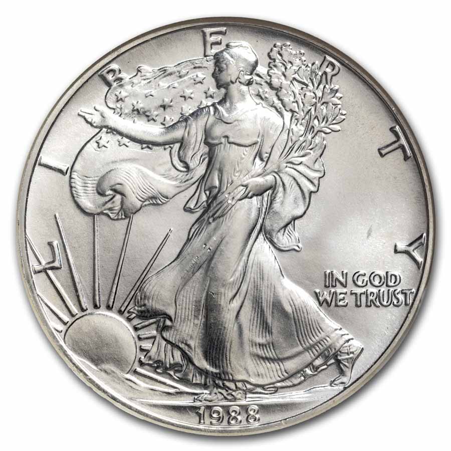 1988 American Silver Eagle MS-69 NGC