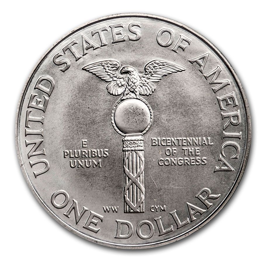 1989-D Congressional $1 Silver Commem BU (Box & COA)