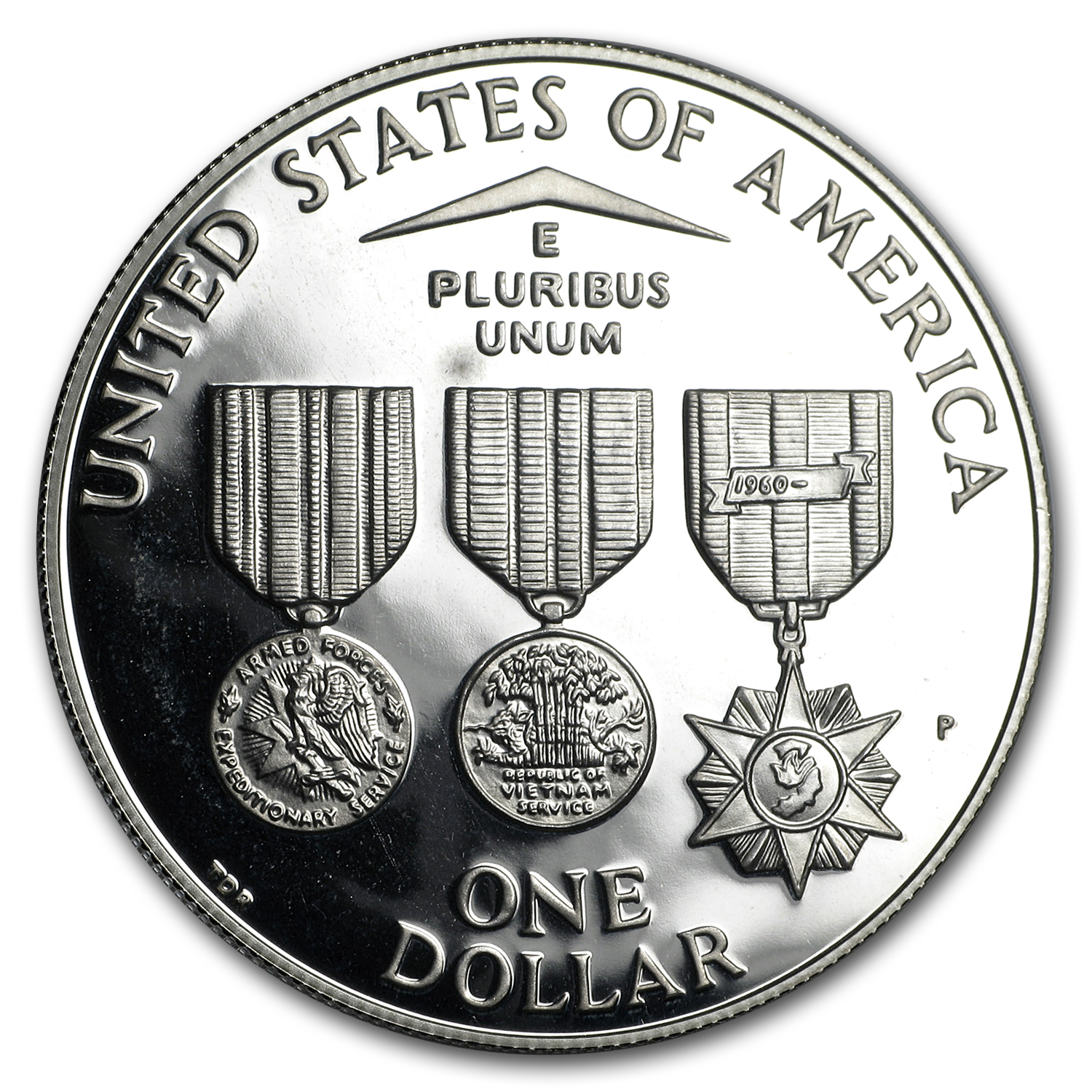 1994-P Vietnam Veterans Memorial $1 Silver Commem Prf (Box & COA)