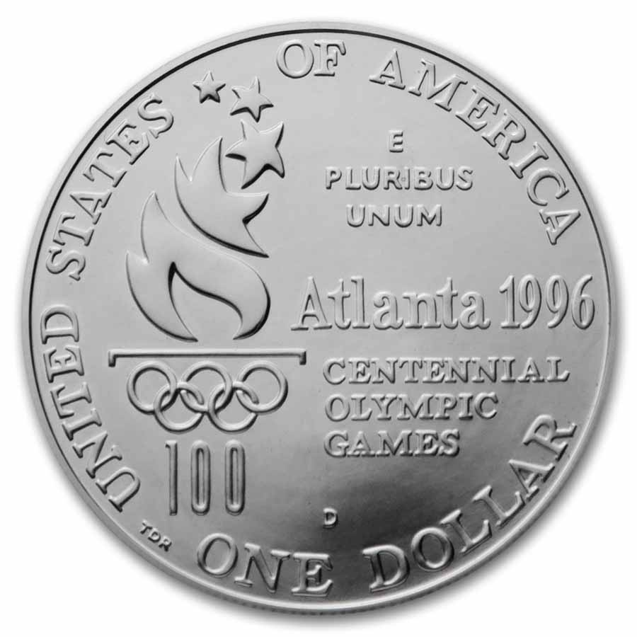 1996-D Paralympic $1 Silver Commem BU (w/Box & COA)