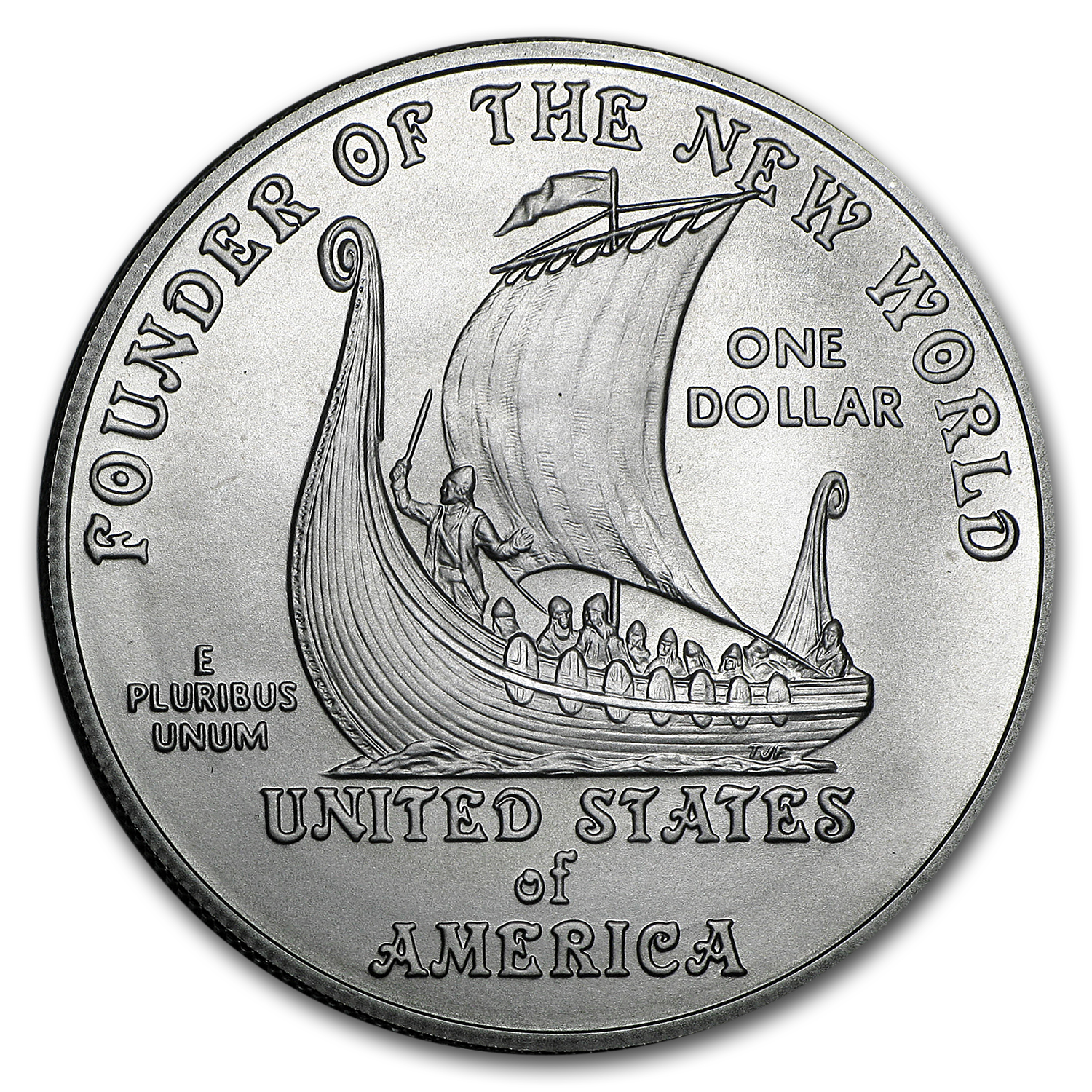 2000-P Leif Ericson $1 Silver Commem BU (w/Box & COA)