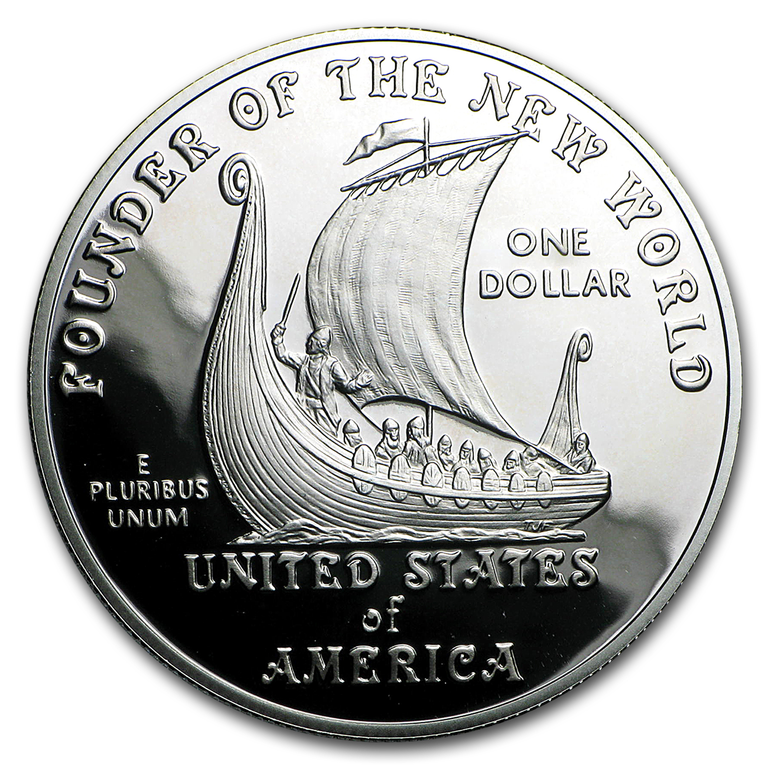 2000-P Leif Ericson $1 Silver Commem Proof (w/Box & COA)