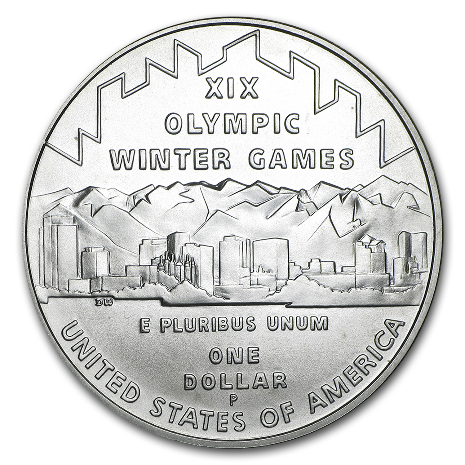 2002-P Olympic Winter Games $1 Silver Commem BU (w/Box & COA)
