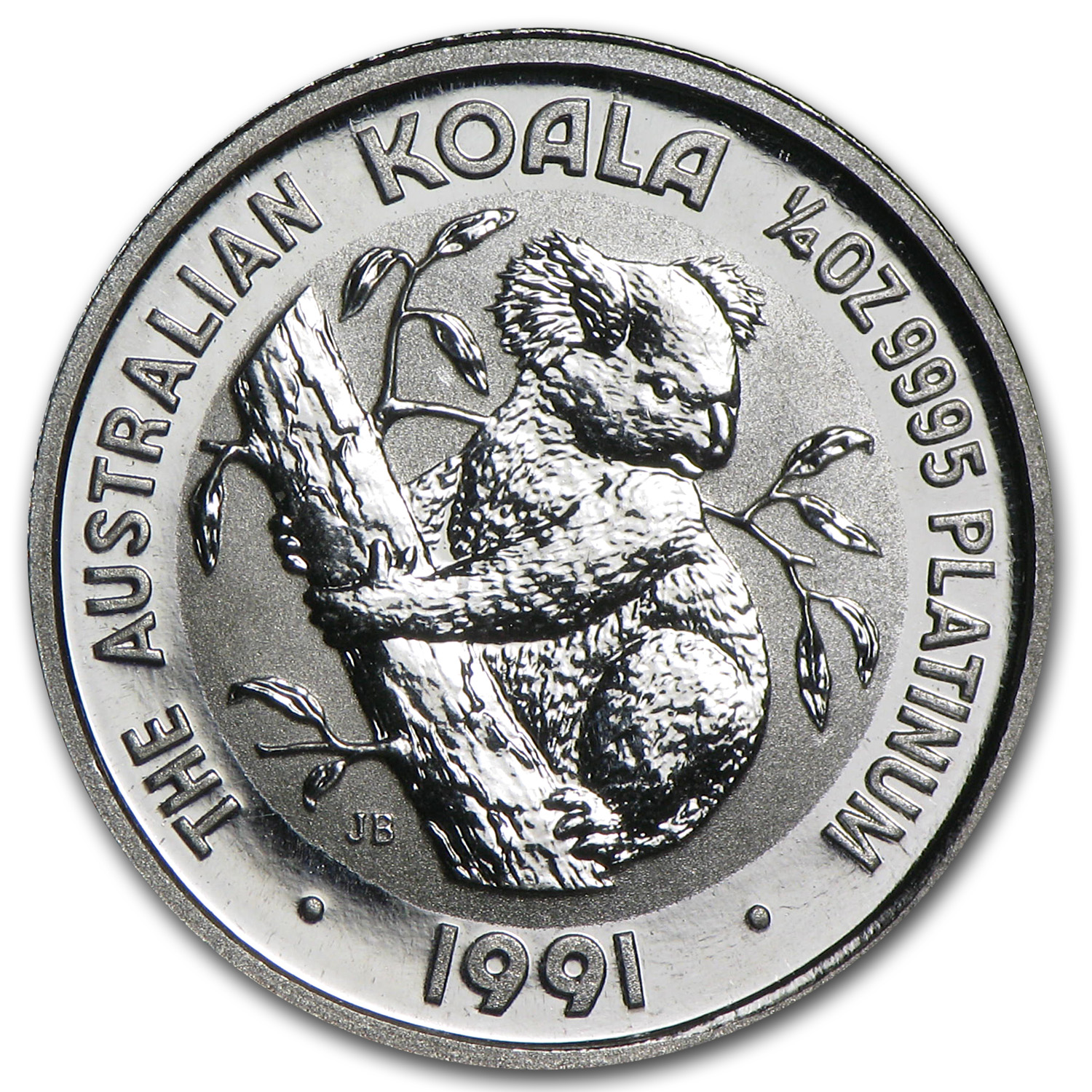 1991 Australia 1/4 oz Platinum Koala BU