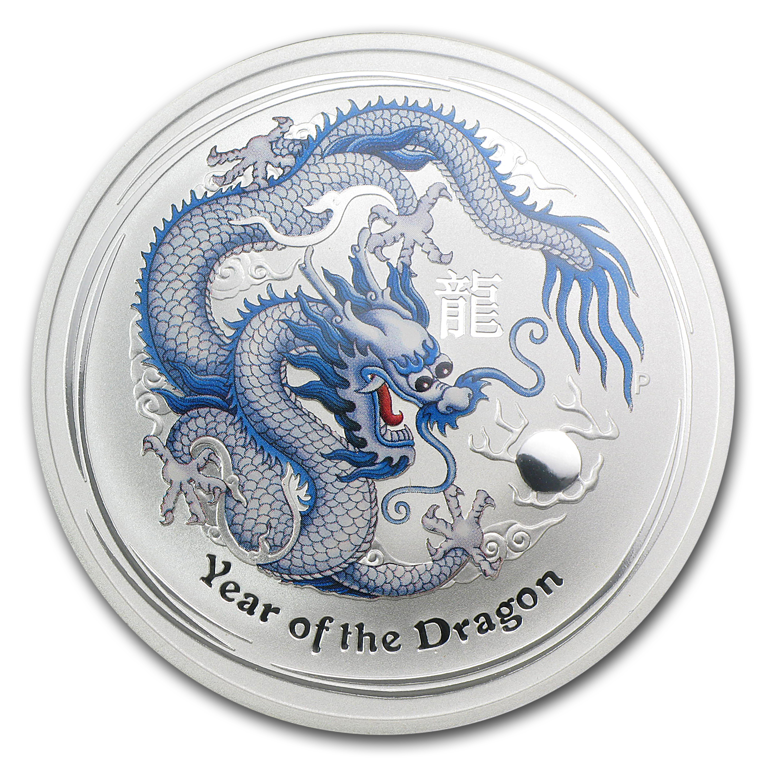 2012 Australia 1 oz Silver White Dragon MS-70 NGC (ANA)