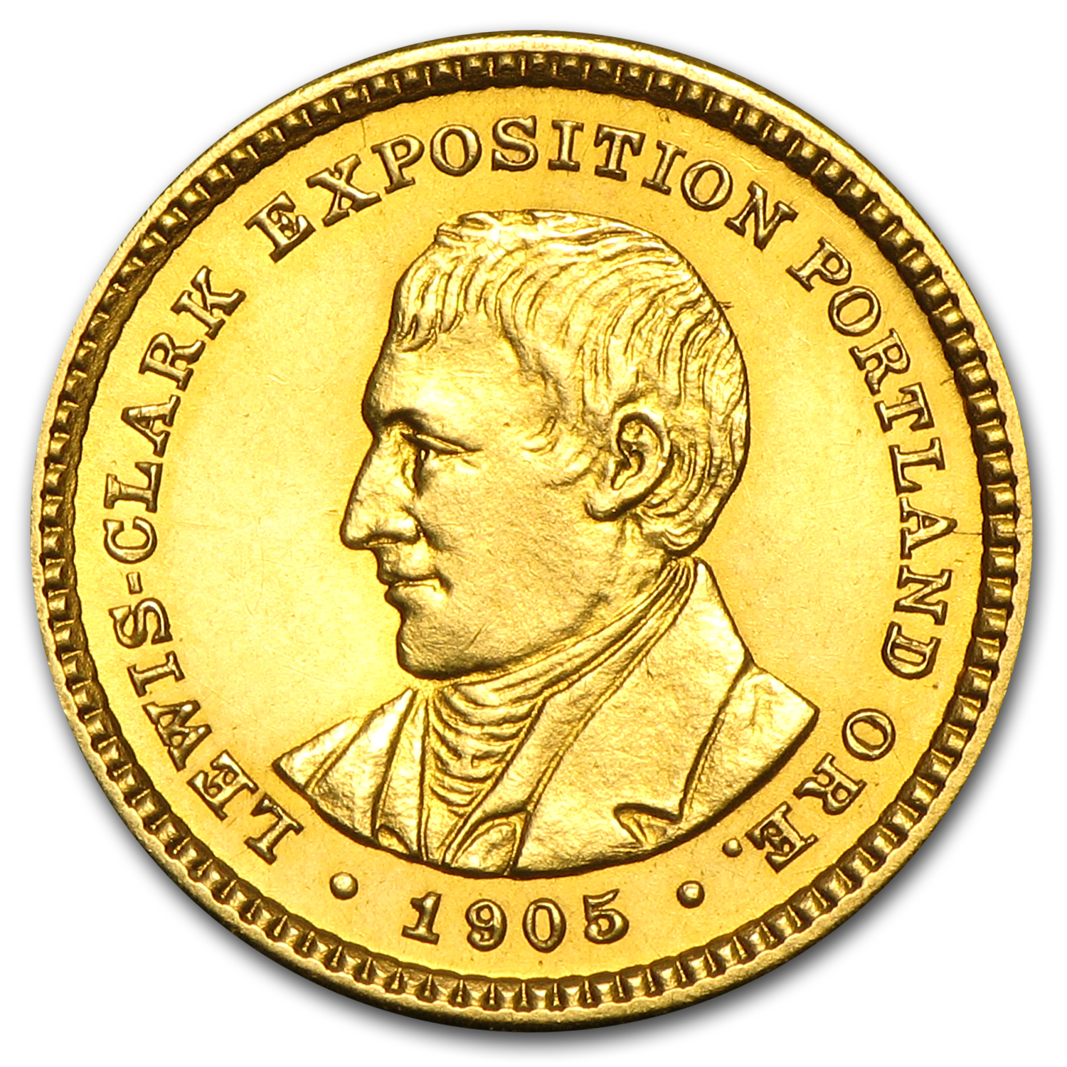 1905 Gold $1.00 Lewis & Clark BU