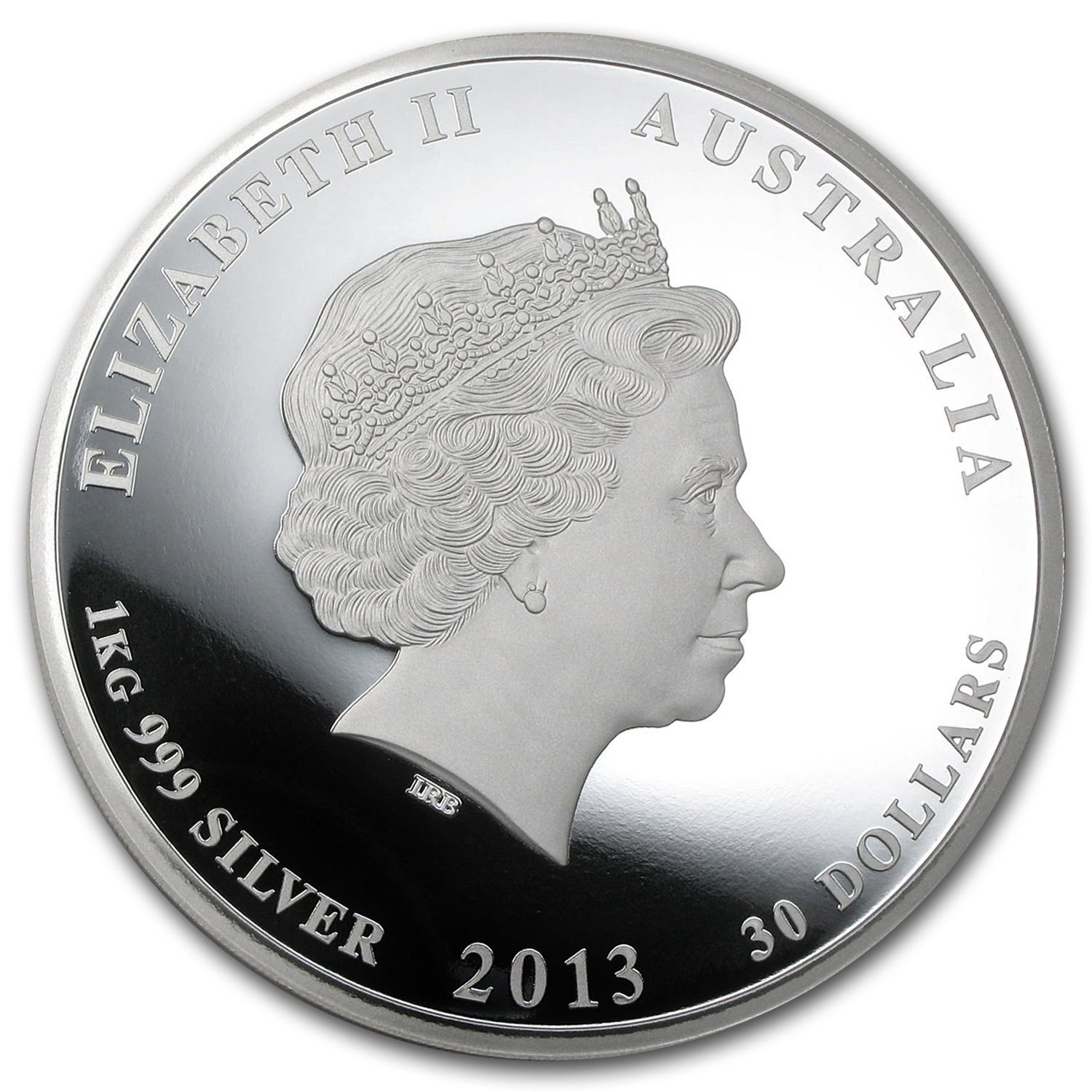 2013 Australia 1 kilo Silver Year of the Snake BU (Colorized)