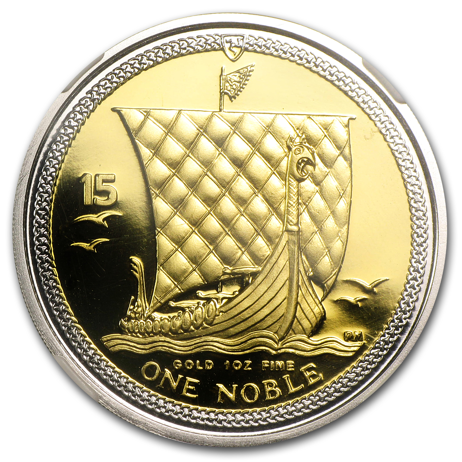 2009 Isle of Man Bi-Metallic Noble PF-69 NGC (15th Anniv)
